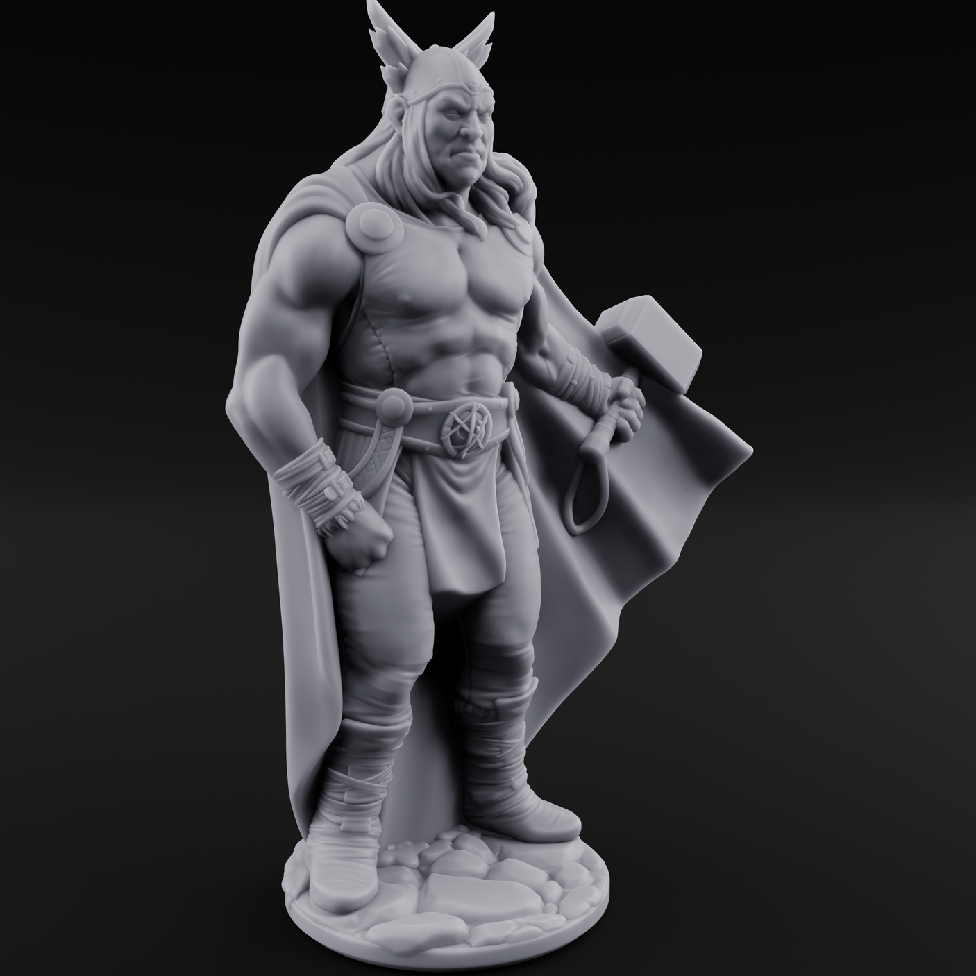 Cape Billowing God Of Thunder Miniature for Dungeons and Dragons, Pathfinder or other TTRPGs