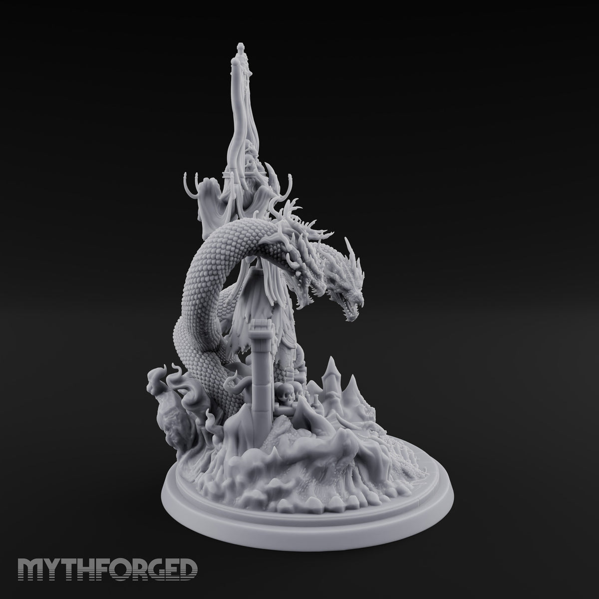 Receives Guests Unhurried Lich Hooded Skull-Robed Sorcerer