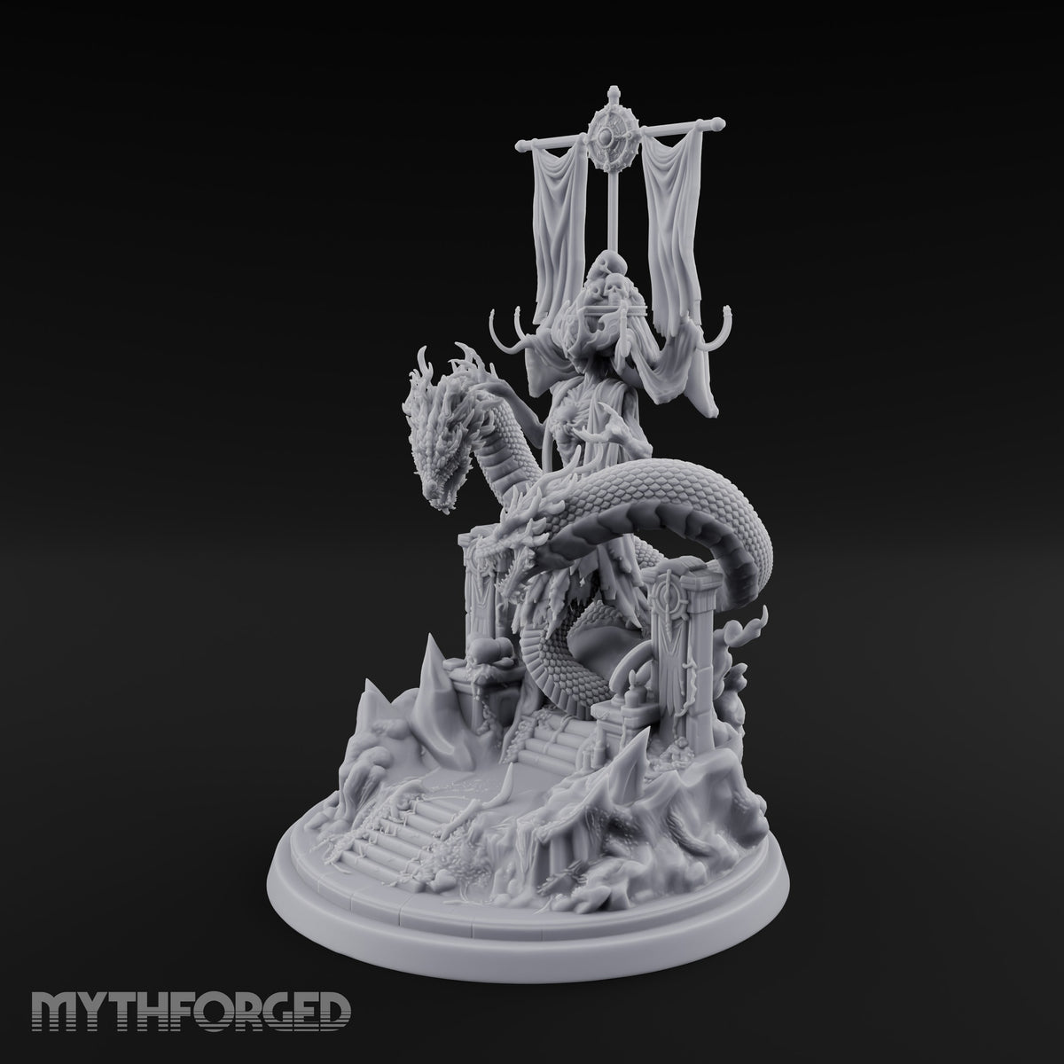Receives Guests Unhurried Lich Hooded Skull-Robed Sorcerer