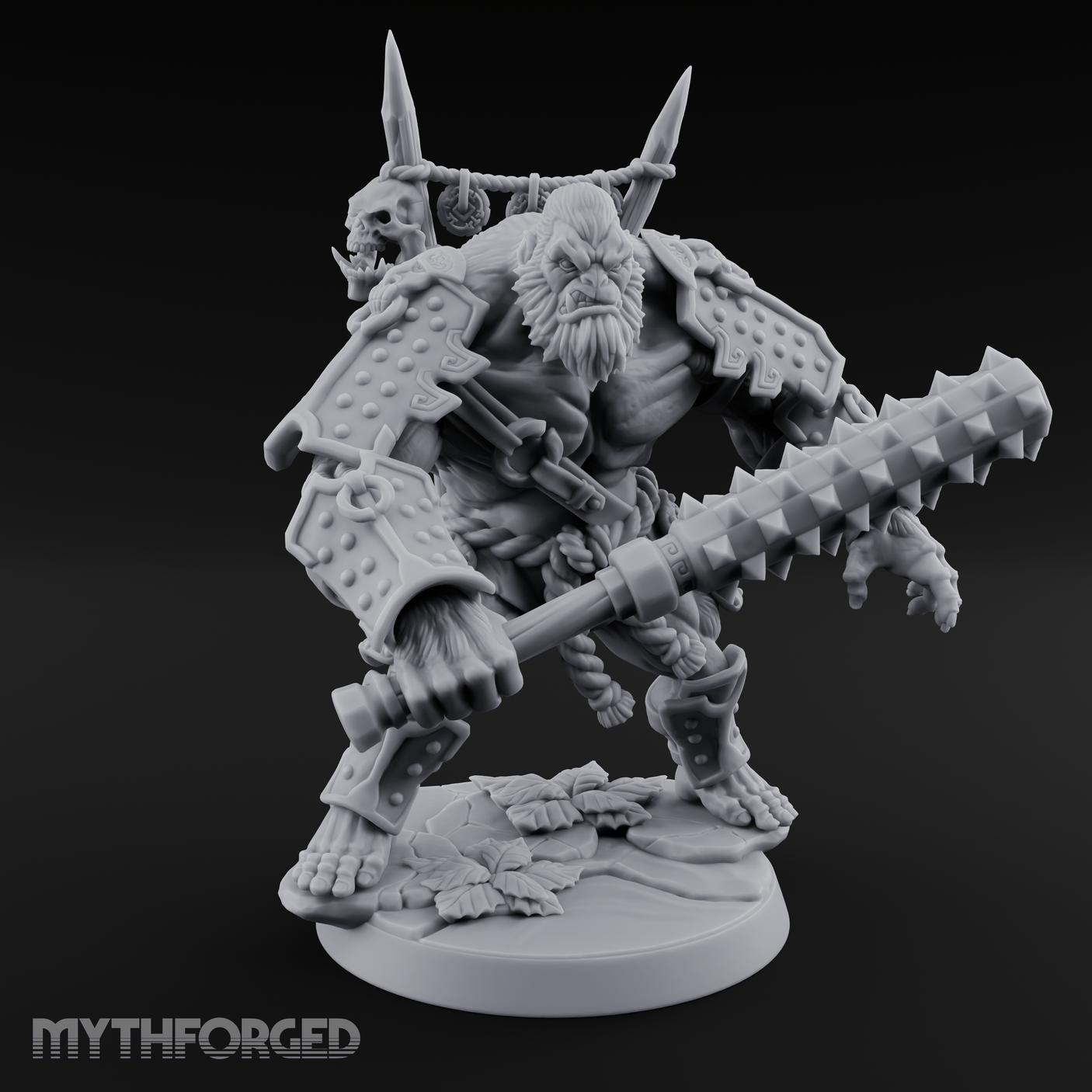 Spiked Armor Flexing Hadozee Warlord Miniature for Dungeons and Dragons, Pathfinder or other TTRPGs