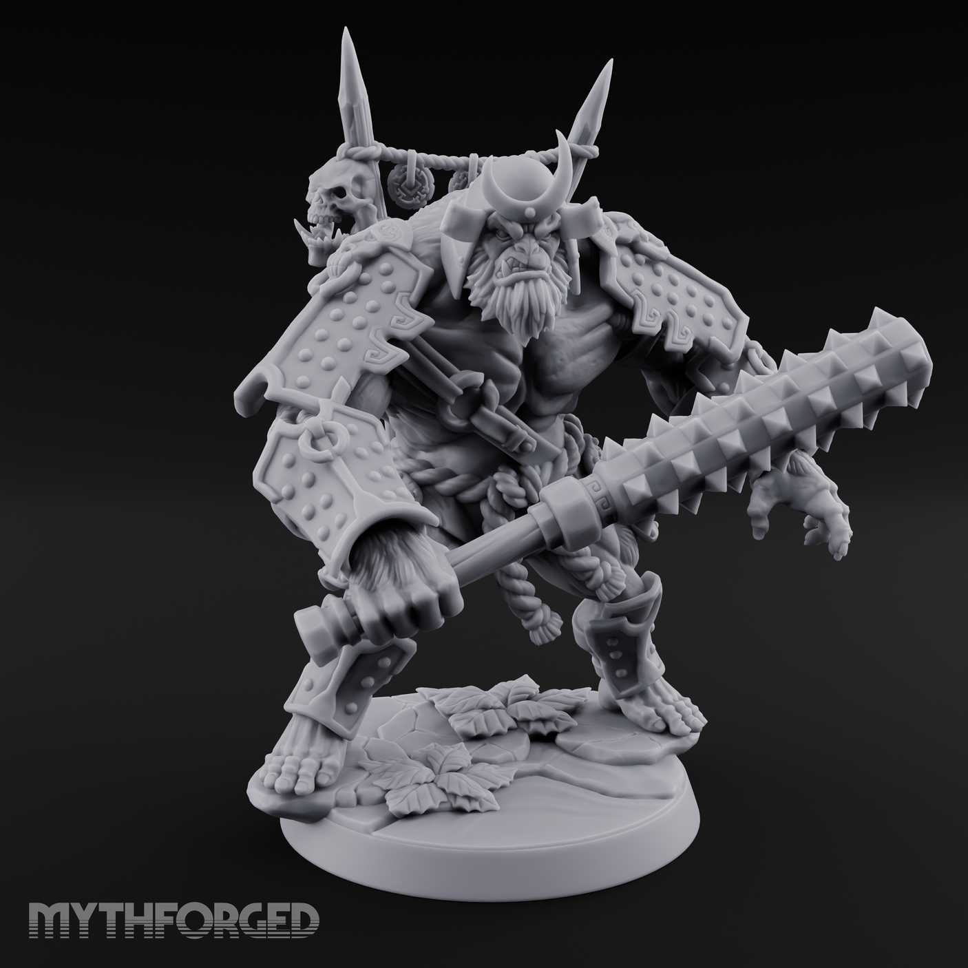 Spiked Armor Flexing Hadozee Warlord Miniature for Dungeons and Dragons, Pathfinder or other TTRPGs