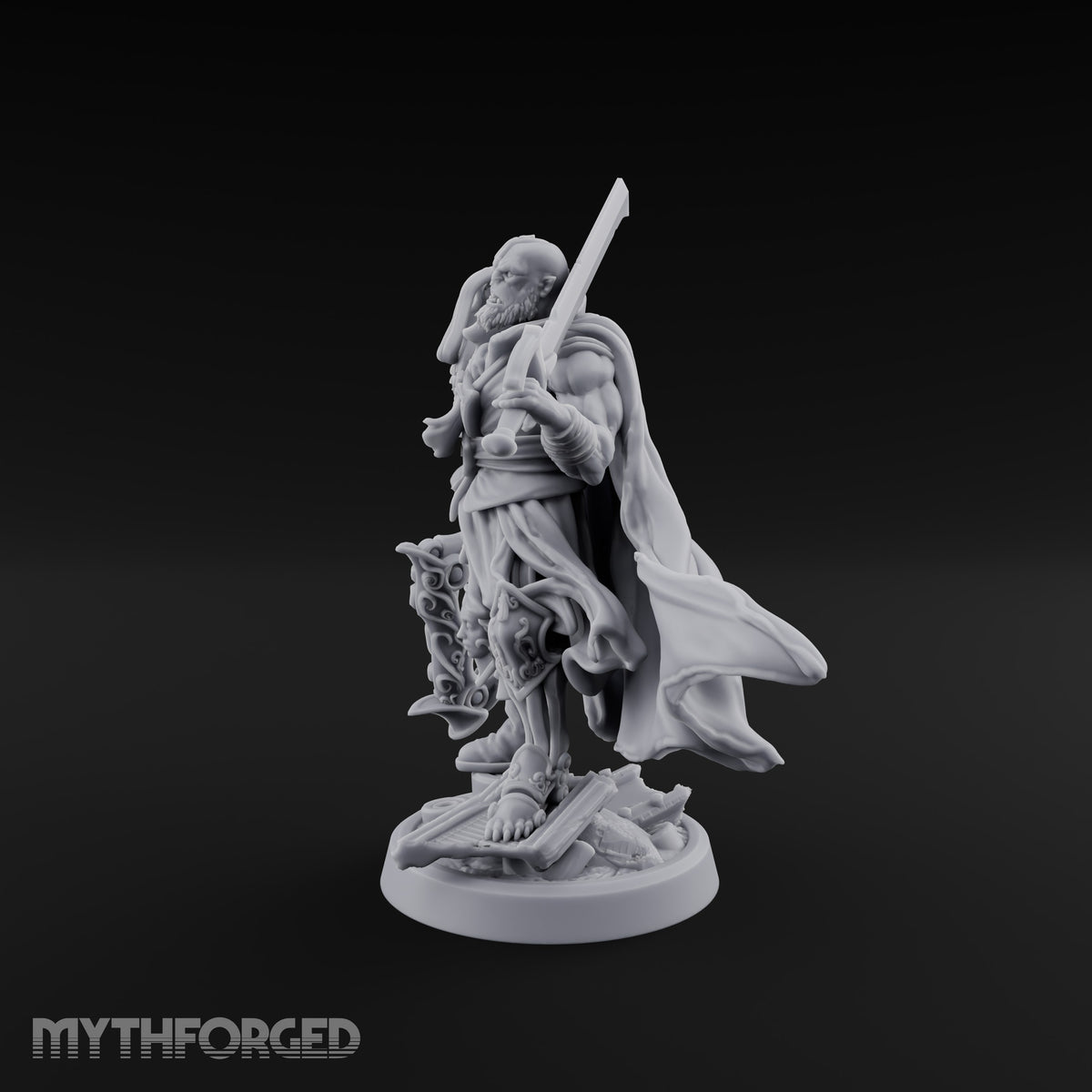 Traded an Arm for an Edge Human Bearded Warrior with Mechanical Blade Arm and Greatsword