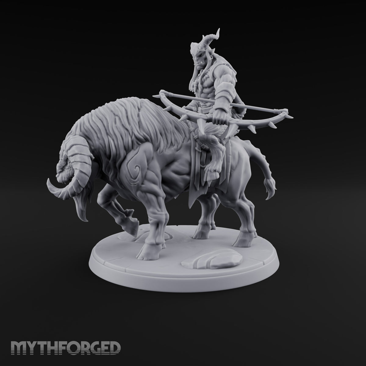 Thundering Into Battle Beastman Gorthek Rider C — With