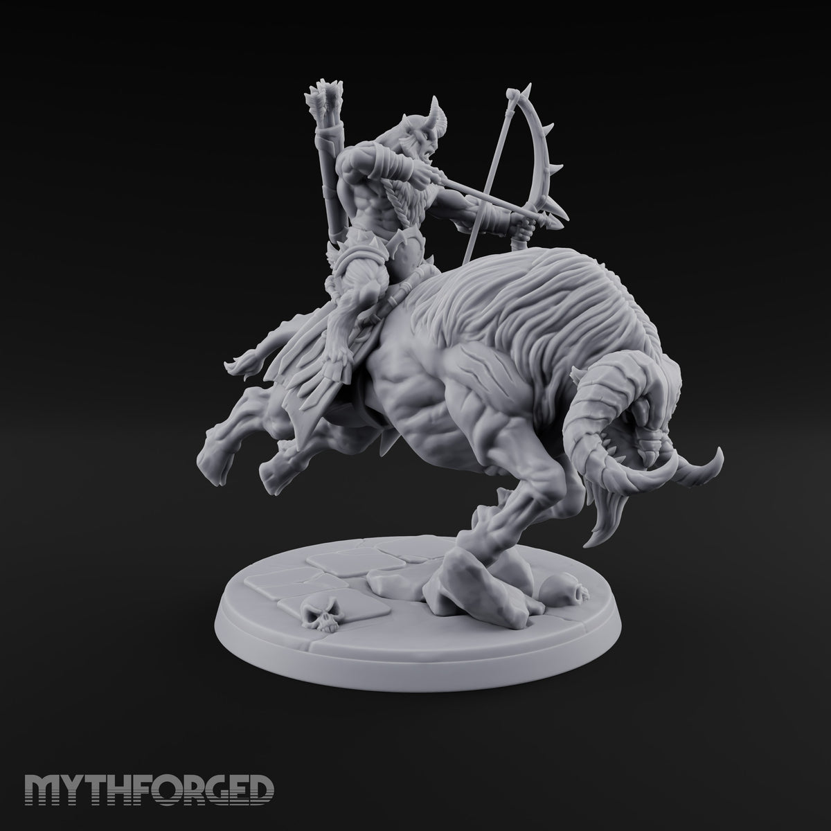 Thundering Into Battle Beastman Gorthek Rider D — Without