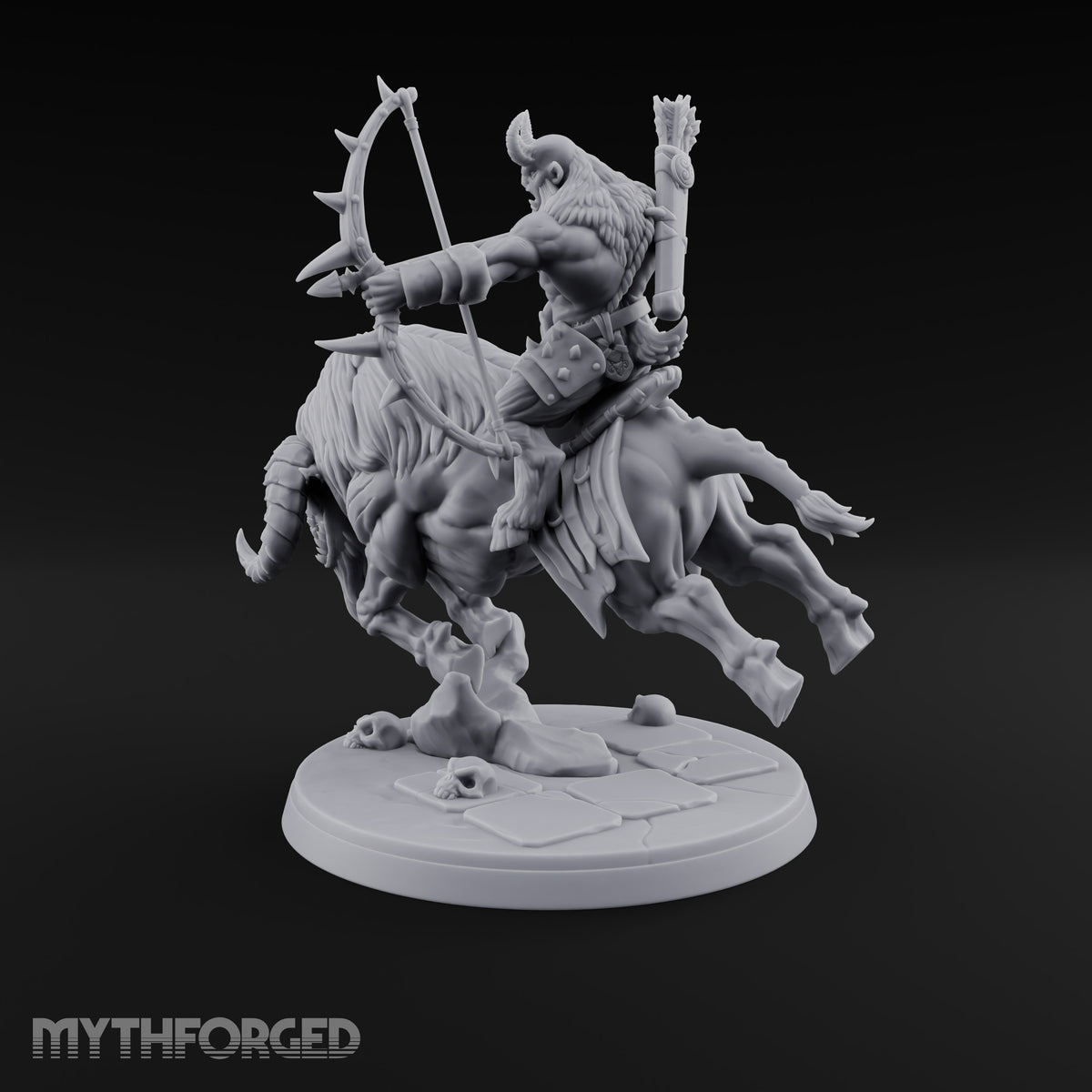 Thundering Into Battle Beastman Gorthek Rider D — Without