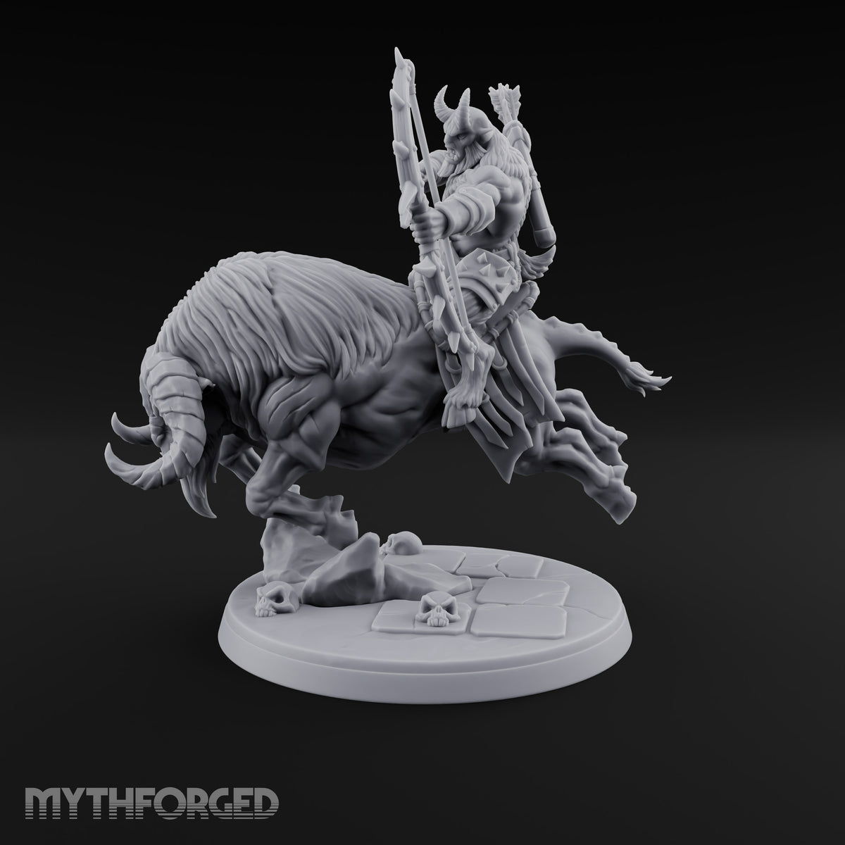 Thundering Into Battle Beastman Gorthek Rider D — Without