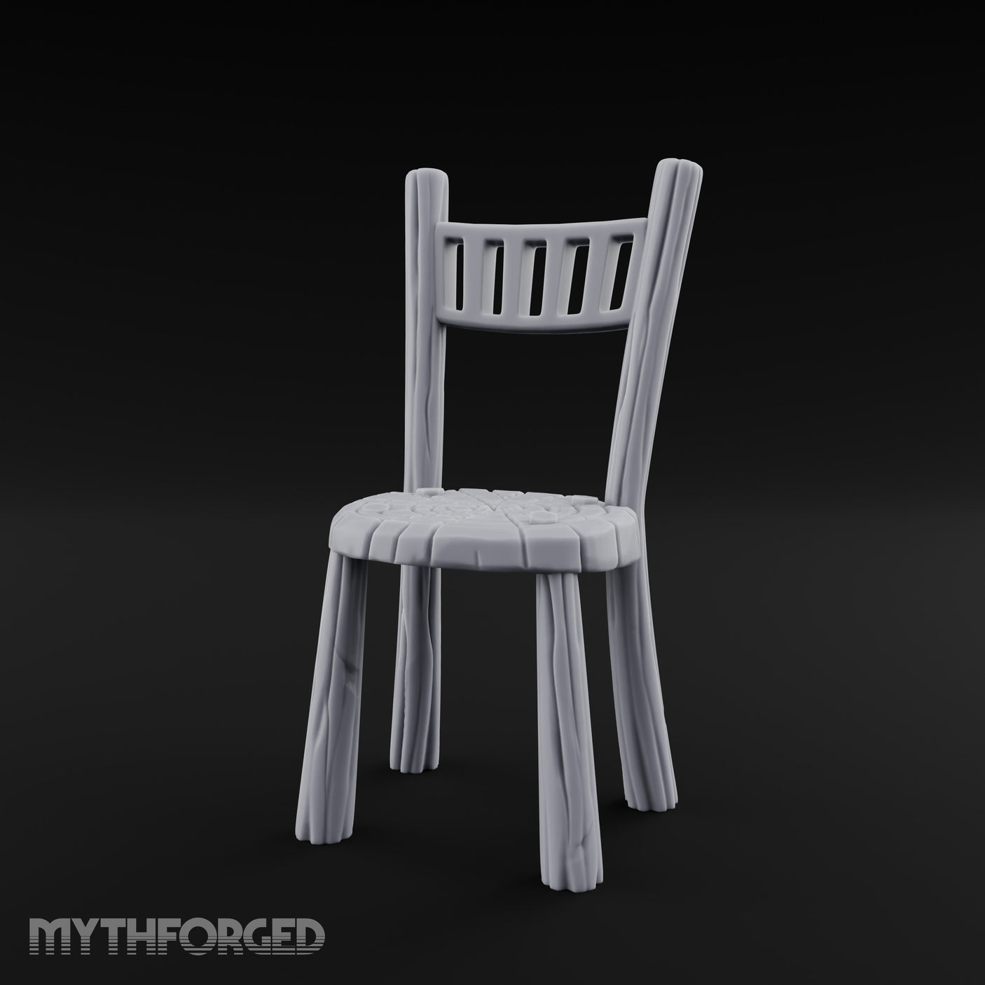 Grain-Streaked Slat-Backed Tavern Chair