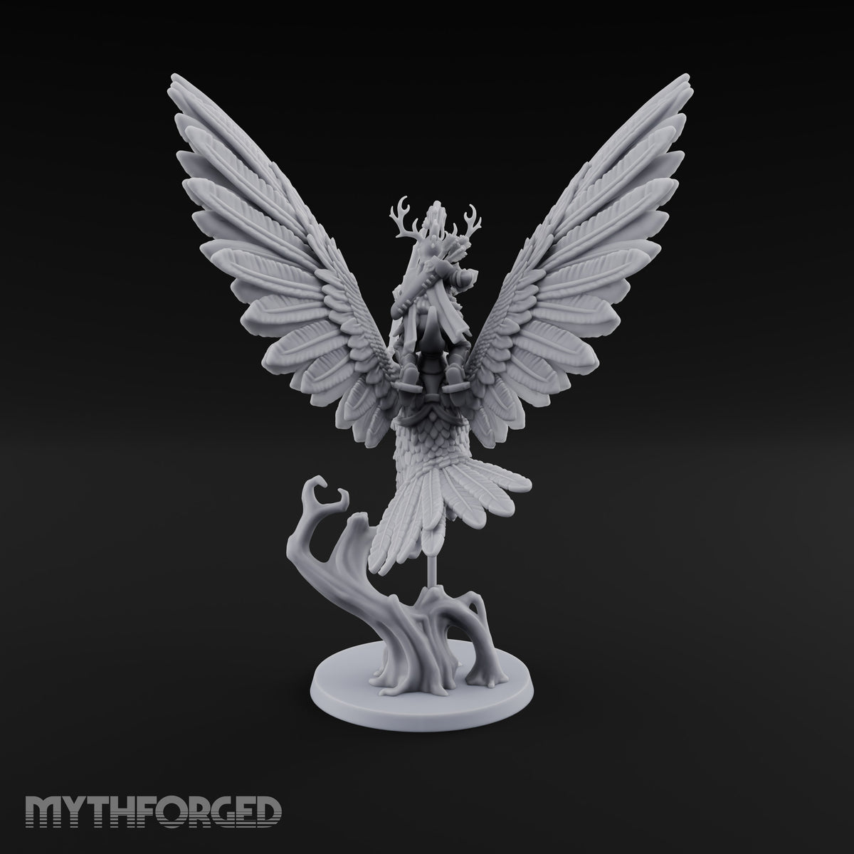 Taking Wing Elf Great Owl Rider A Miniature for Dungeons and Dragons, Pathfinder or other TTRPGs