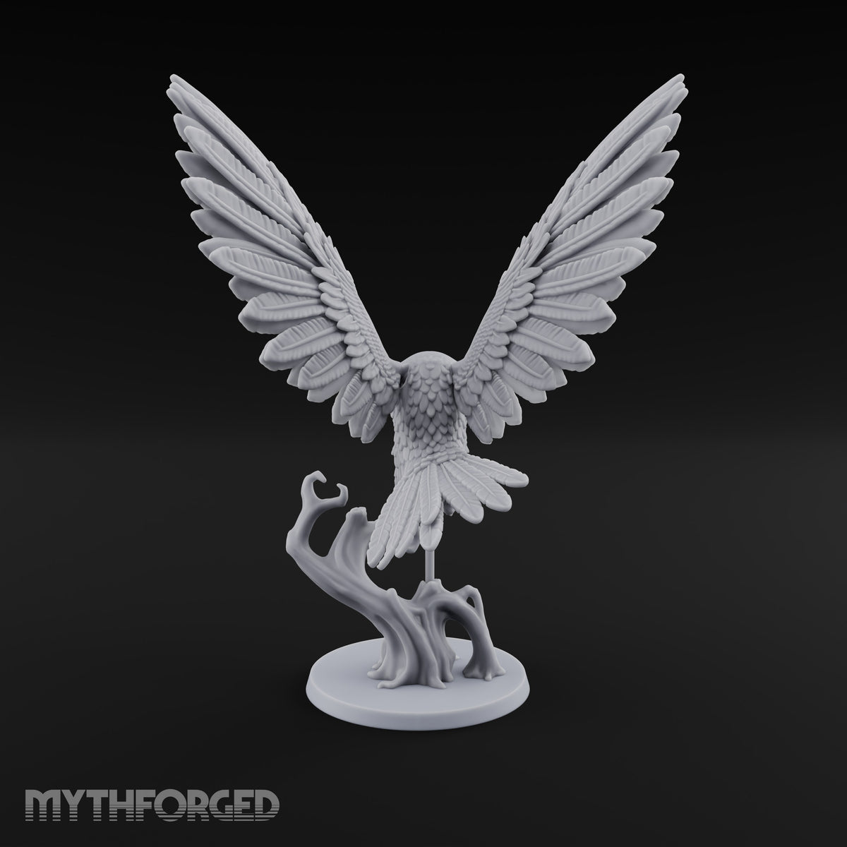 Taking Wing Elf Great Owl Rider A Miniature for Dungeons and Dragons, Pathfinder or other TTRPGs