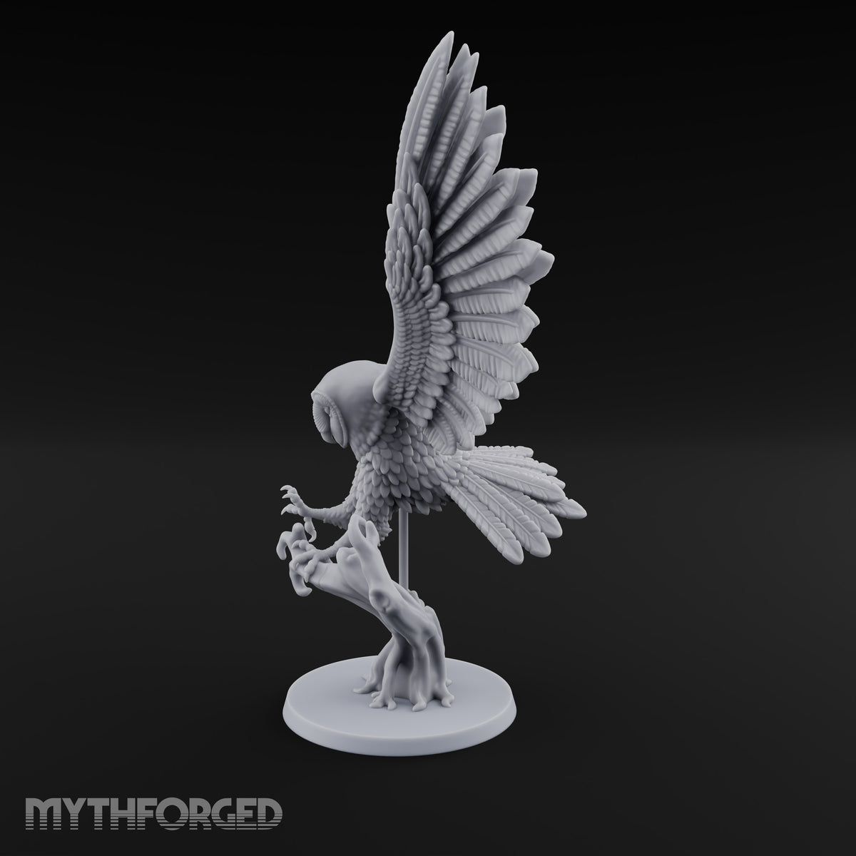 Taking Wing Elf Great Owl Rider A Miniature for Dungeons and Dragons, Pathfinder or other TTRPGs
