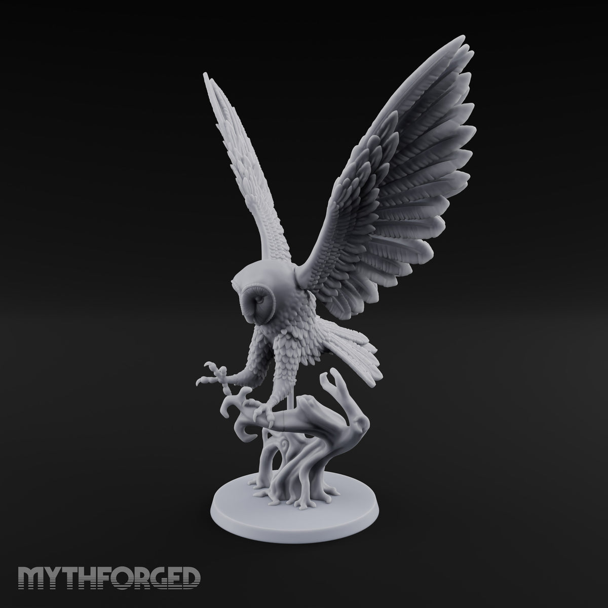 Taking Wing Elf Great Owl Rider A Miniature for Dungeons and Dragons, Pathfinder or other TTRPGs