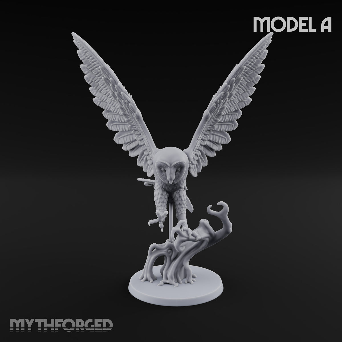 Taking Wing Elf Great Owl Rider A Miniature for Dungeons and Dragons, Pathfinder or other TTRPGs