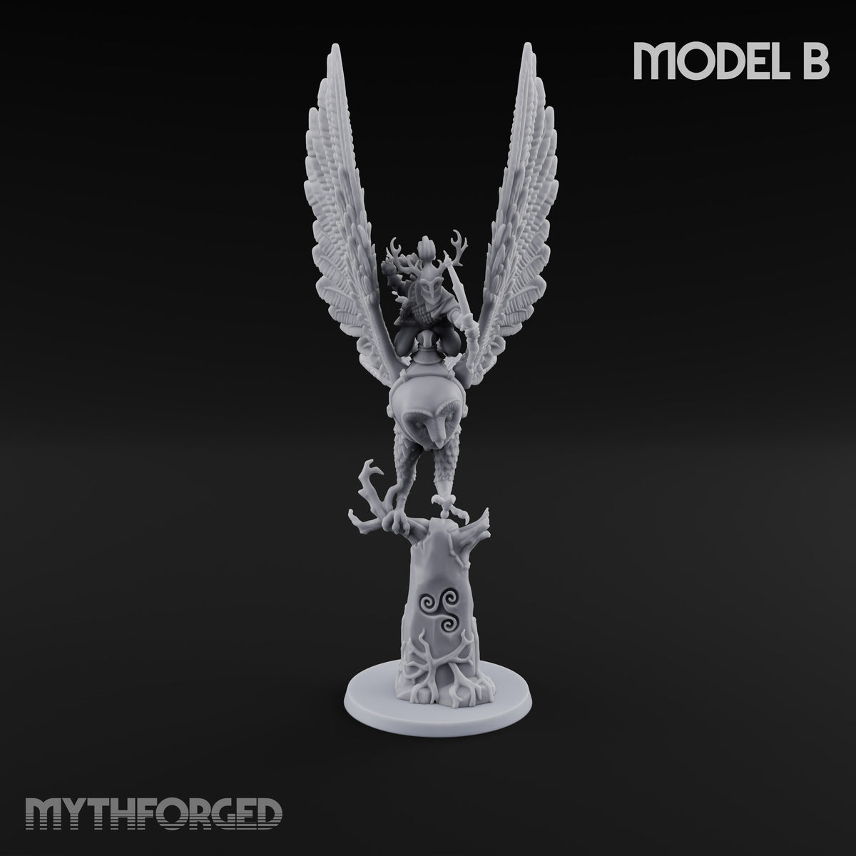 Taking Wing Elf Great Owl Riders Miniature for Dungeons and Dragons, Pathfinder or other TTRPGs