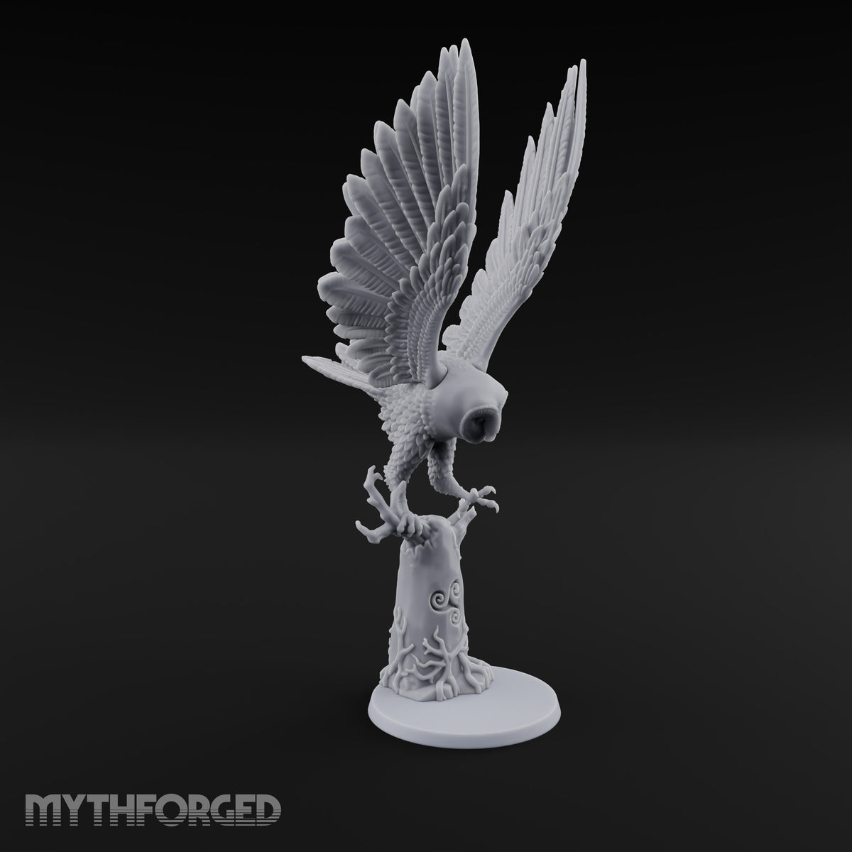 Taking Wing Elf Great Owl Rider B Miniature for Dungeons and Dragons, Pathfinder or other TTRPGs