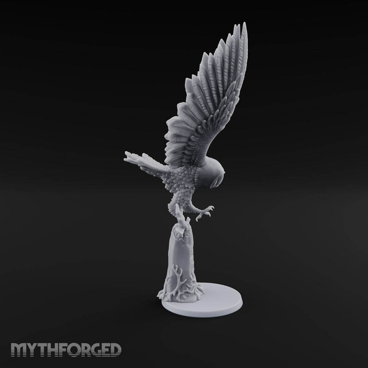 Taking Wing Elf Great Owl Rider B Miniature for Dungeons and Dragons, Pathfinder or other TTRPGs