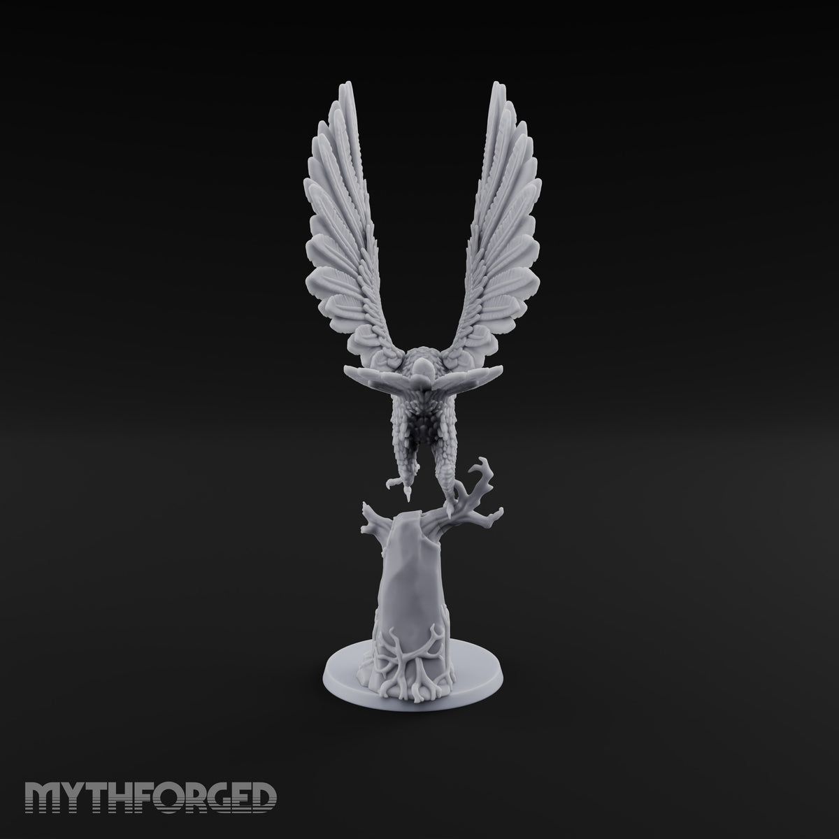 Taking Wing Elf Great Owl Rider B Miniature for Dungeons and Dragons, Pathfinder or other TTRPGs