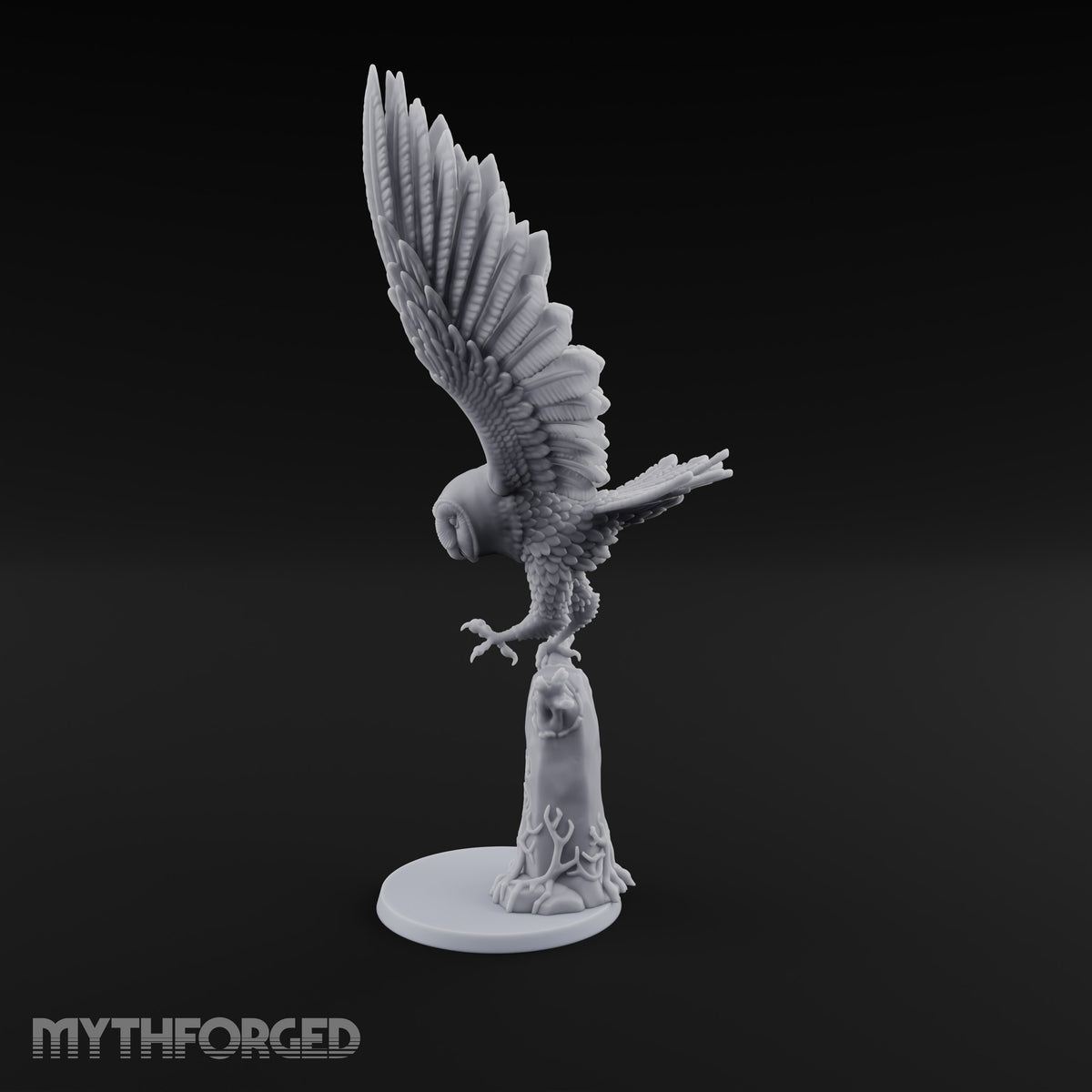 Taking Wing Elf Great Owl Rider B Miniature for Dungeons and Dragons, Pathfinder or other TTRPGs