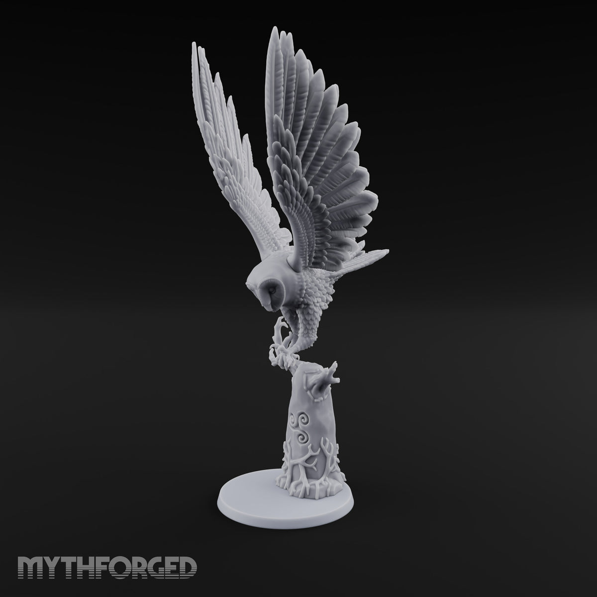 Taking Wing Elf Great Owl Rider B Miniature for Dungeons and Dragons, Pathfinder or other TTRPGs