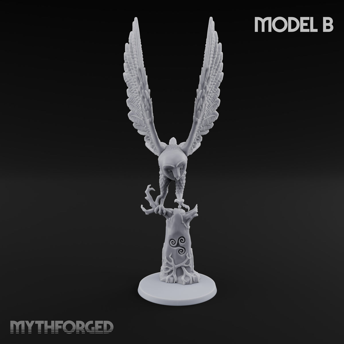 Taking Wing Elf Great Owl Rider B Miniature for Dungeons and Dragons, Pathfinder or other TTRPGs
