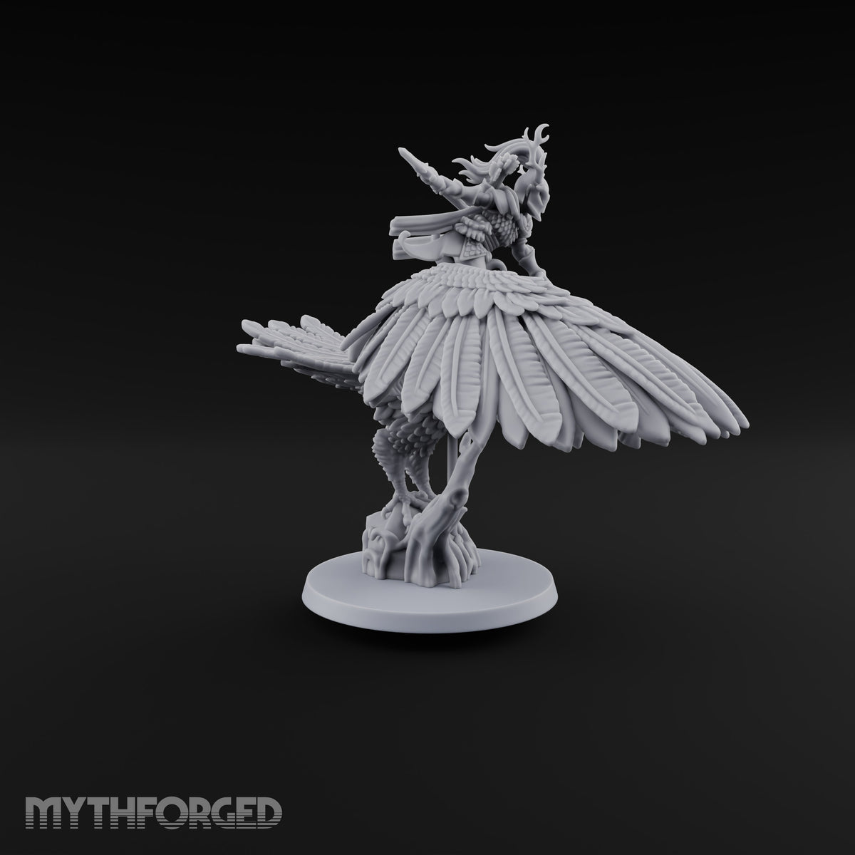 Taking Wing Elf Great Owl Riders Miniature for Dungeons and Dragons, Pathfinder or other TTRPGs