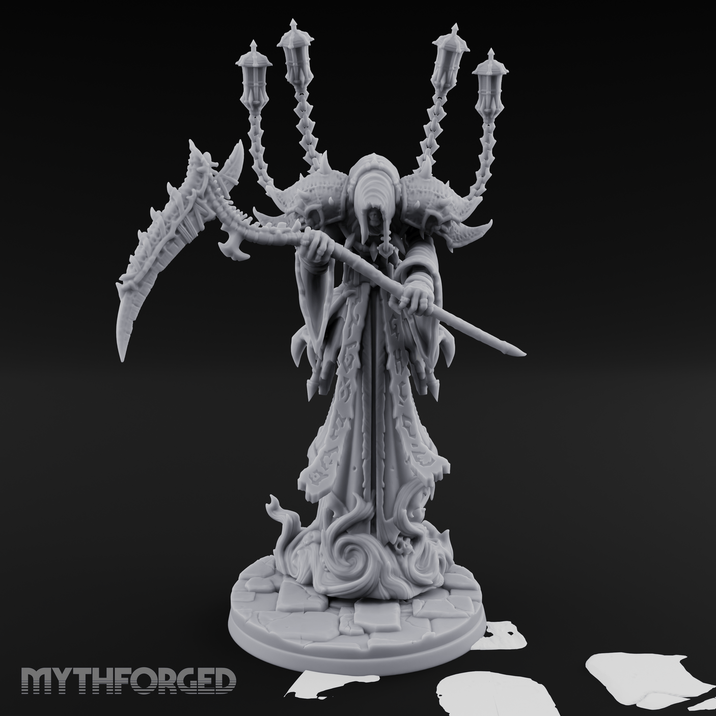 Lanterns Held Aloft Spectre Miniature for Dungeons and Dragons, Pathfinder or other TTRPGs