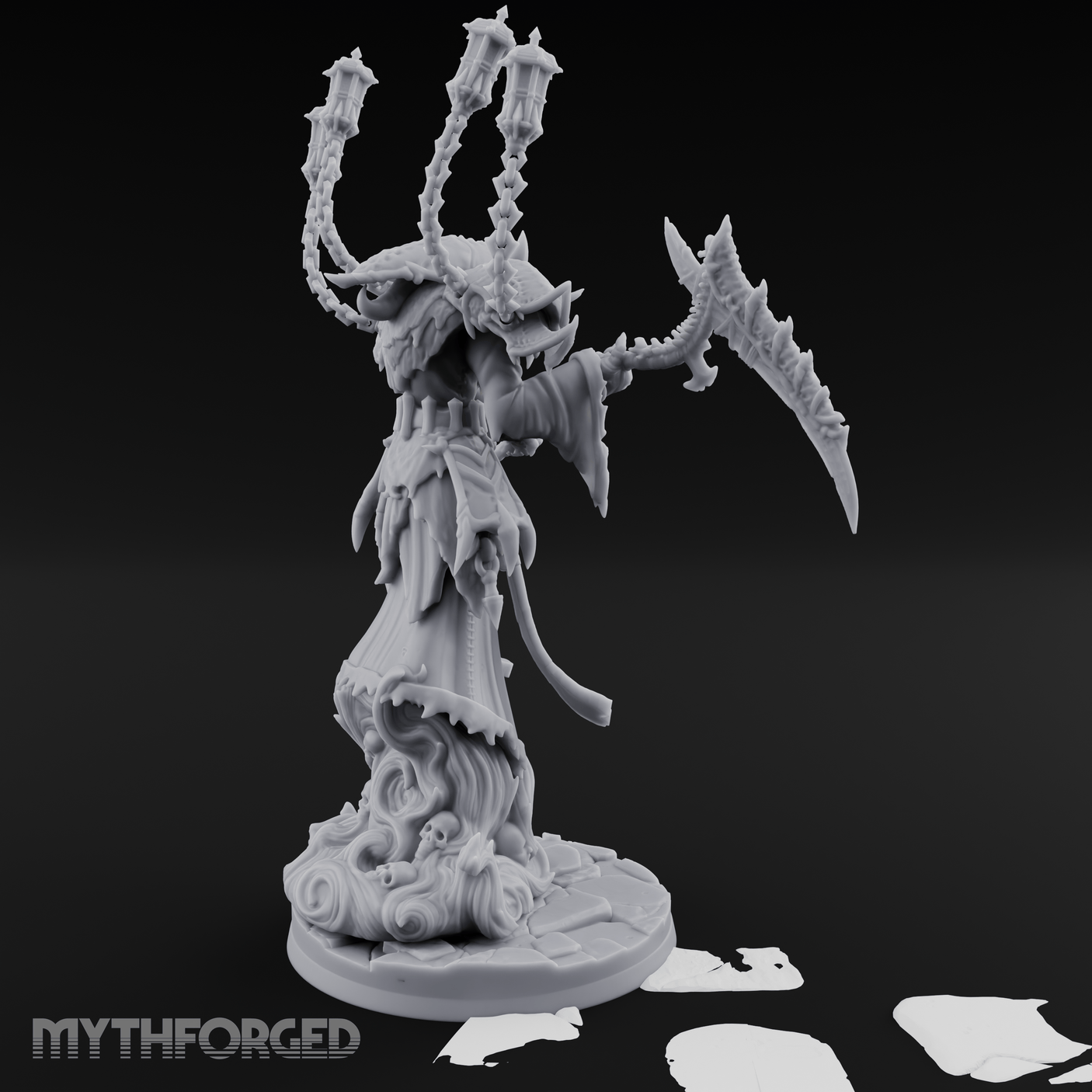 Lanterns Held Aloft Spectre Miniature for Dungeons and Dragons, Pathfinder or other TTRPGs