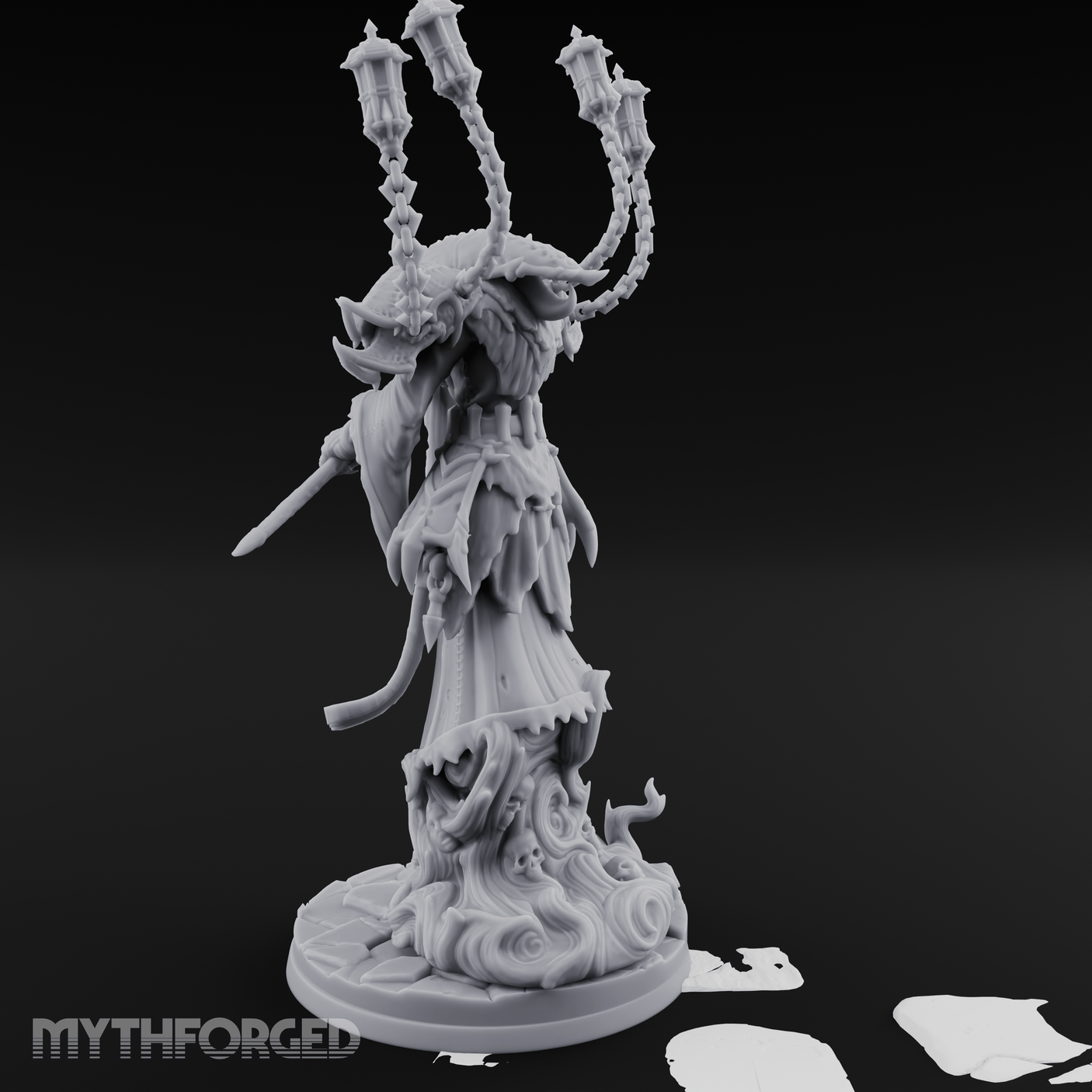 Lanterns Held Aloft Spectre Miniature for Dungeons and Dragons, Pathfinder or other TTRPGs