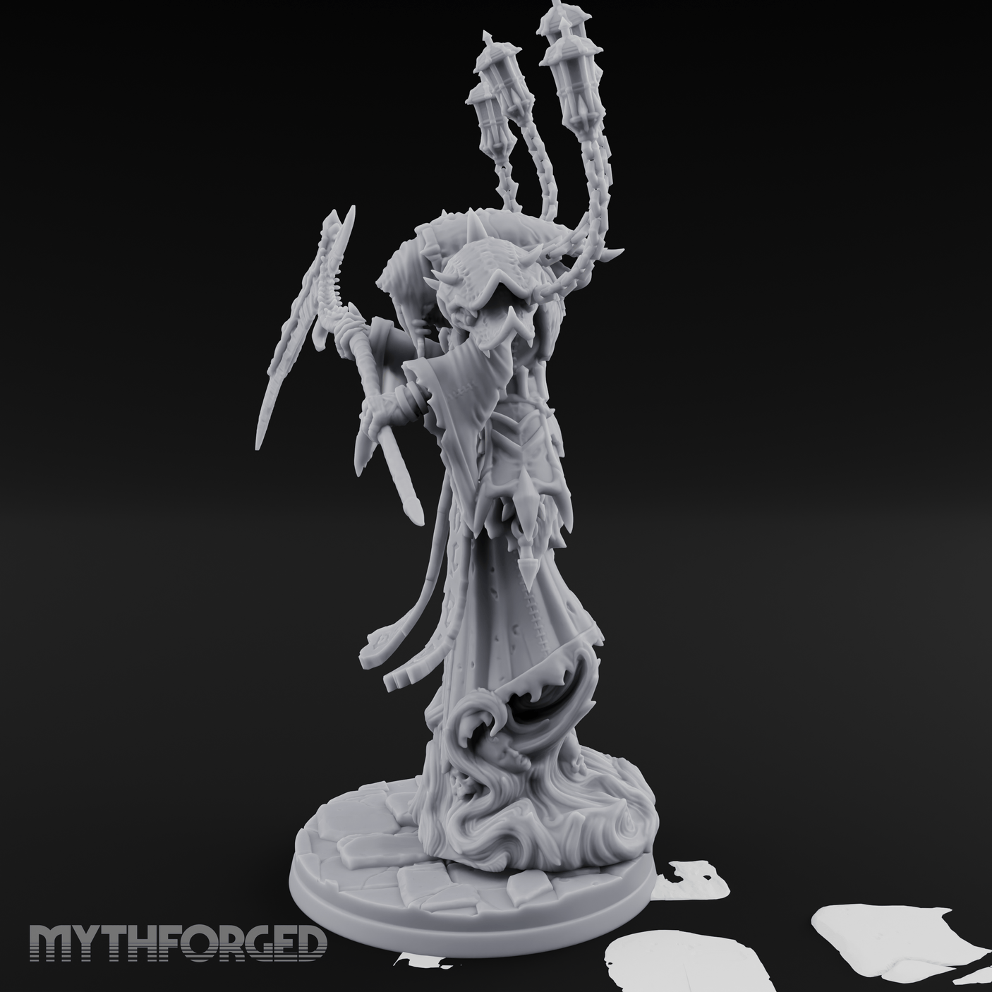 Lanterns Held Aloft Spectre Miniature for Dungeons and Dragons, Pathfinder or other TTRPGs