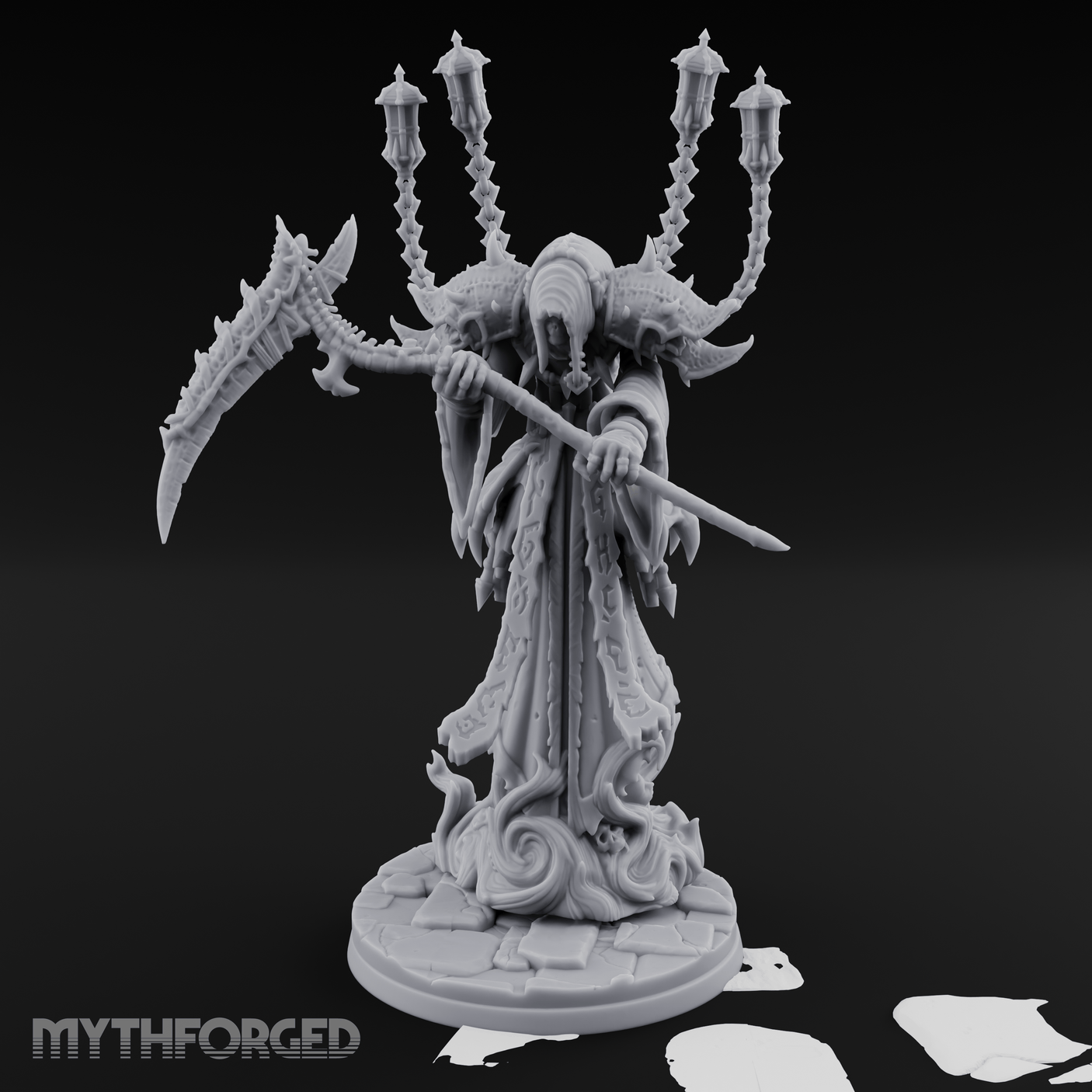 Lanterns Held Aloft Spectre Miniature for Dungeons and Dragons, Pathfinder or other TTRPGs