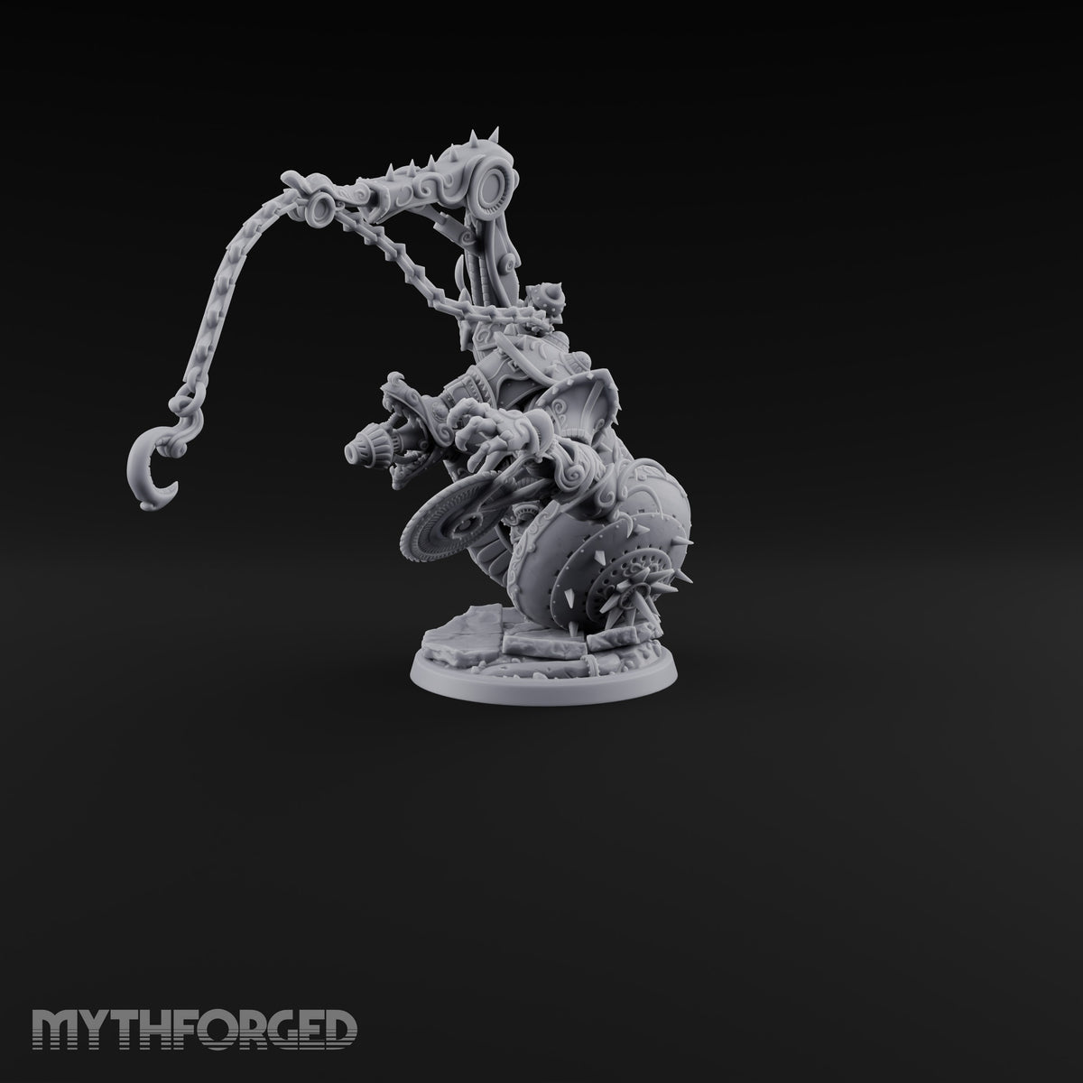 Spiked Wheel, Spiked Mood Warforged Wheeled Automaton with Spiked Wheel and Weapon Arms D
