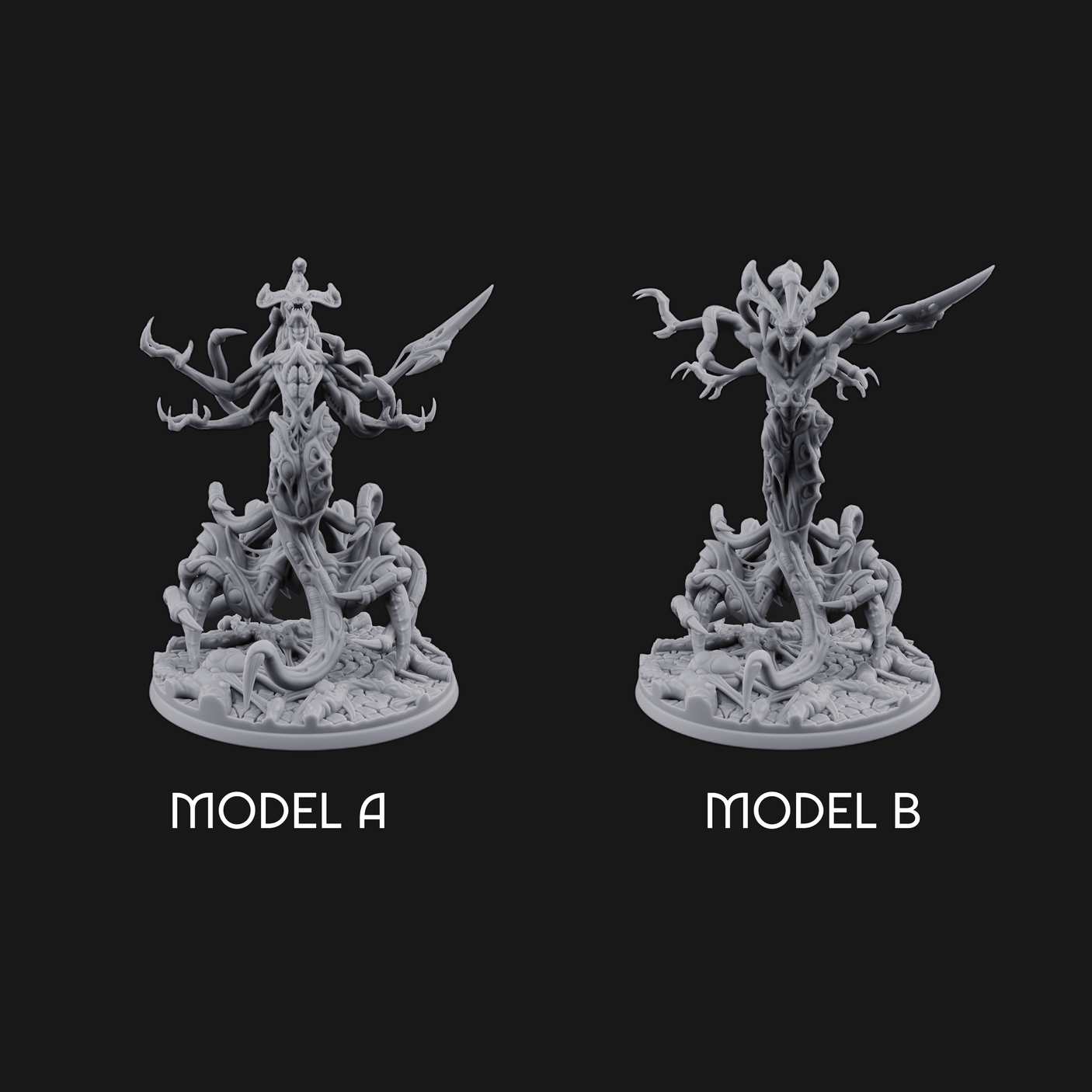 Tendrils Spreading Wide Illithid Matriarchs Miniature for Dungeons and Dragons, Pathfinder or other TTRPGs