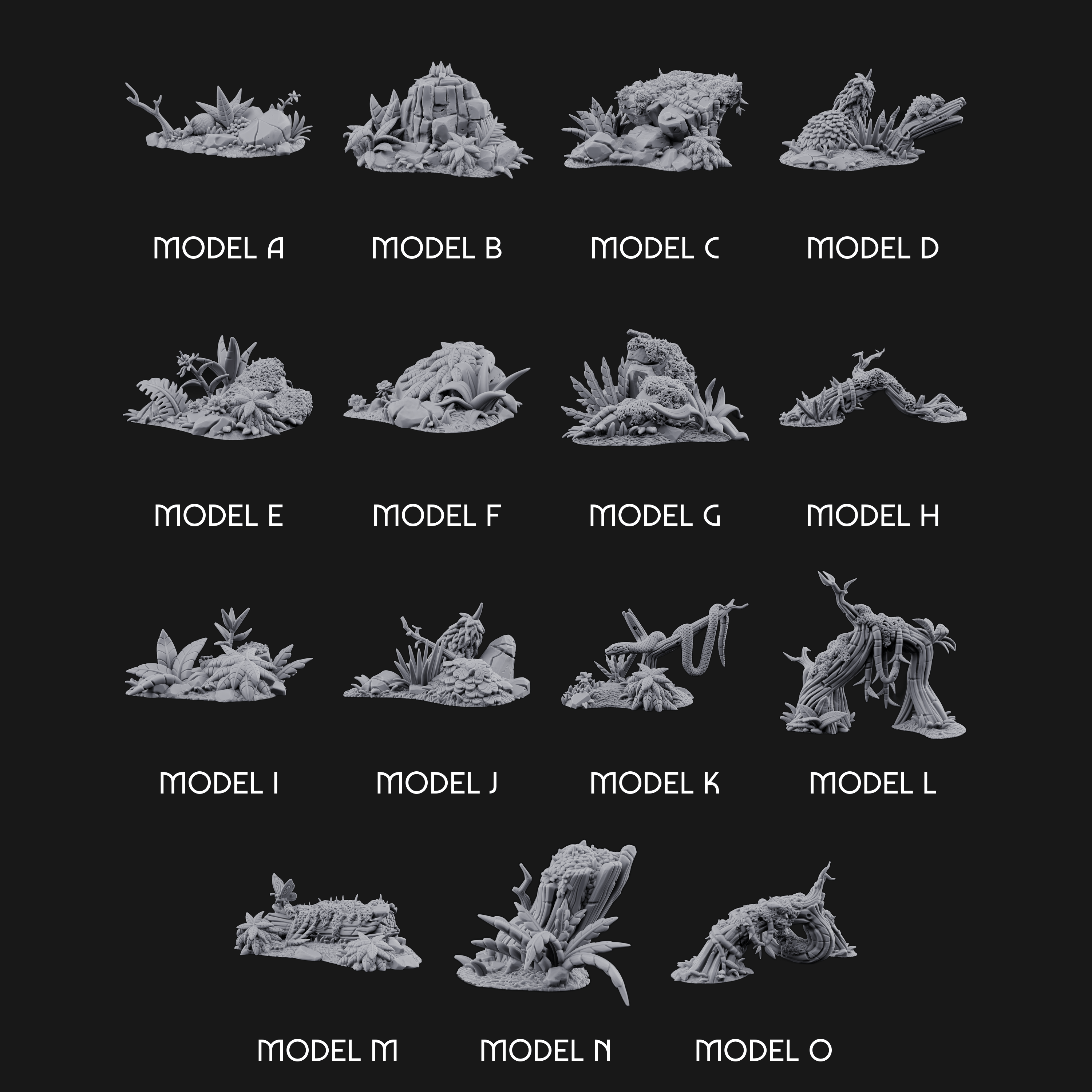 Overgrown Jungle Flora Clusters
