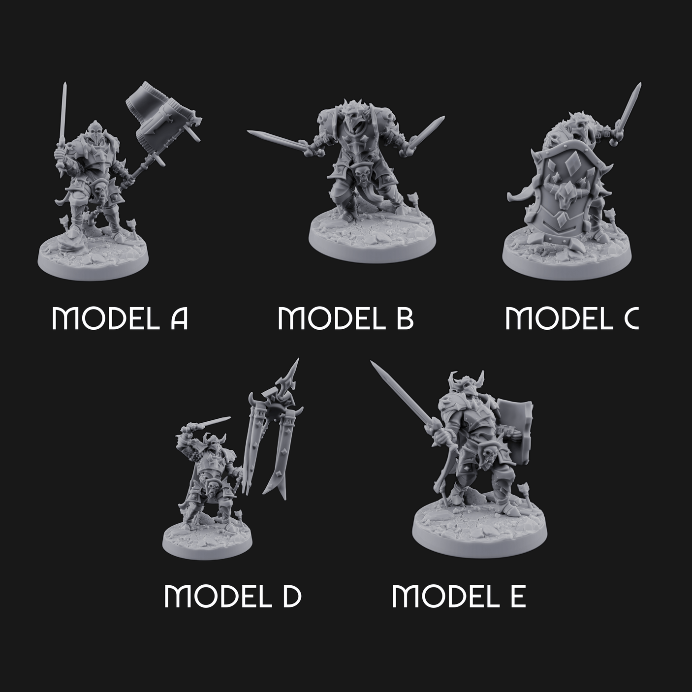 Dual Wielding Human Executioners Miniature for Dungeons and Dragons, Pathfinder or other TTRPGs