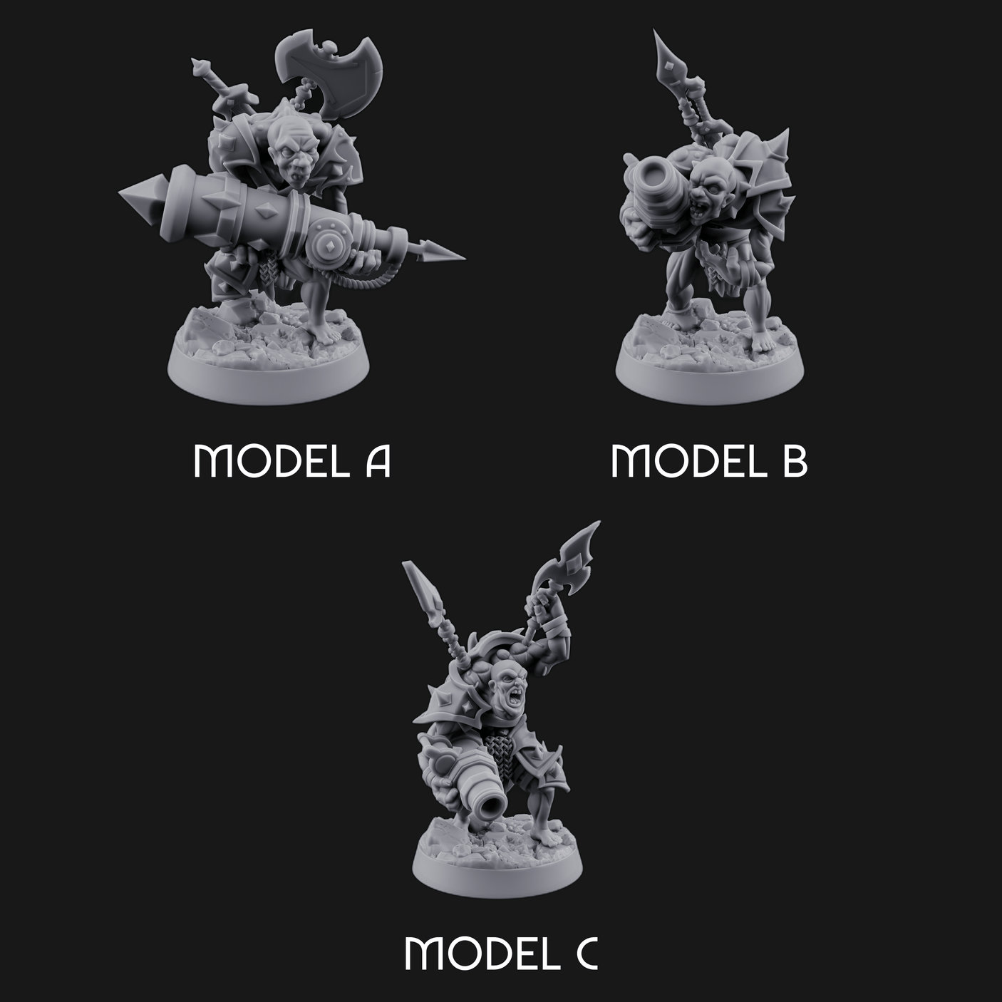 Disfigured Human Carriers Miniature for Dungeons and Dragons, Pathfinder or other TTRPGs