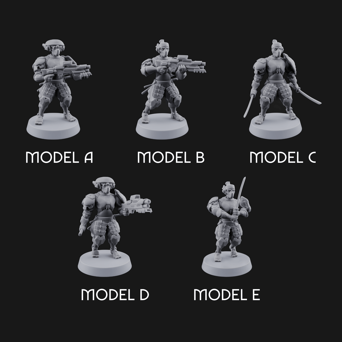 Locked And Loaded Cyber Ninjas Miniature for Dungeons and Dragons, Pathfinder or other TTRPGs