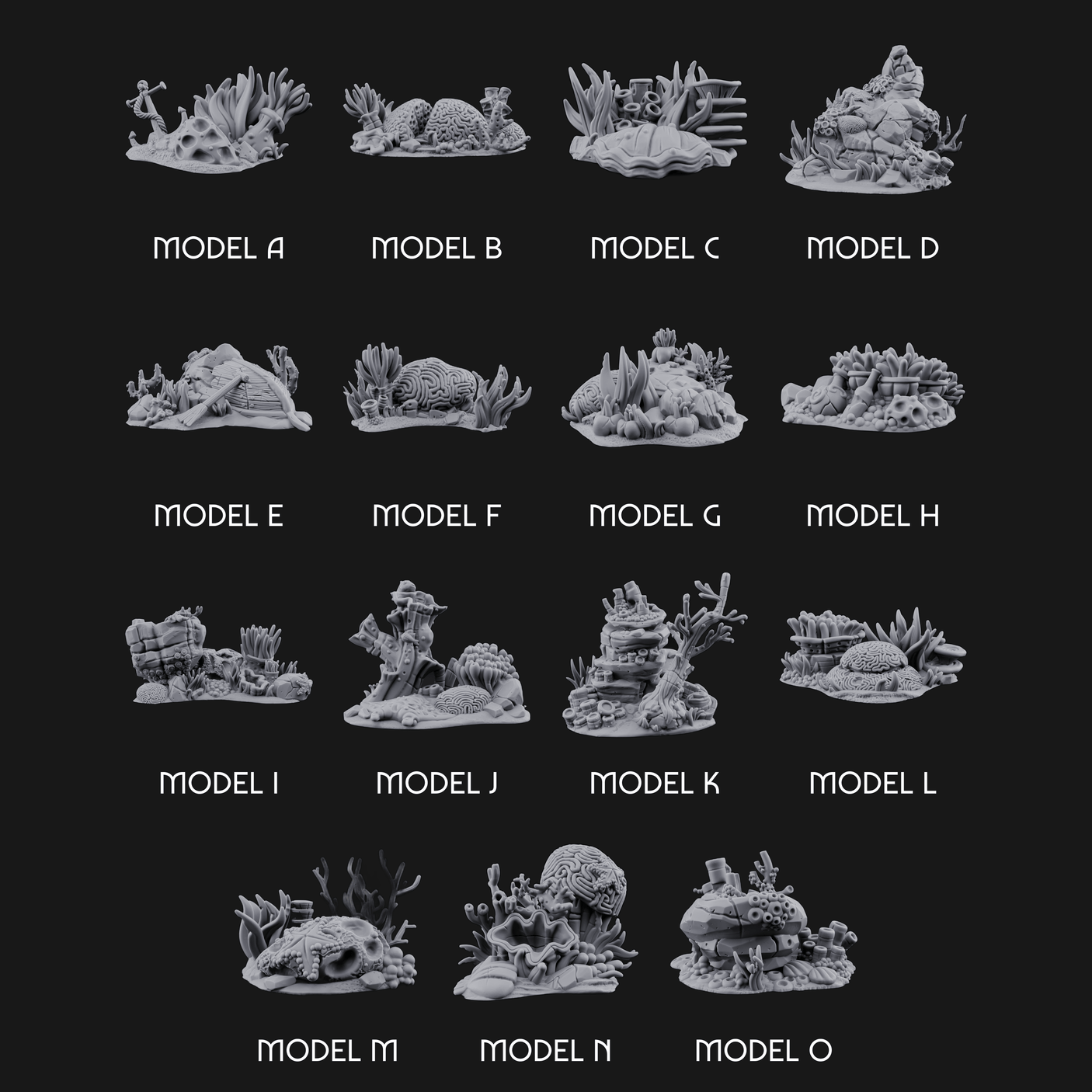 Sunken Ocean Floors Miniature for Dungeons and Dragons, Pathfinder or other TTRPGs