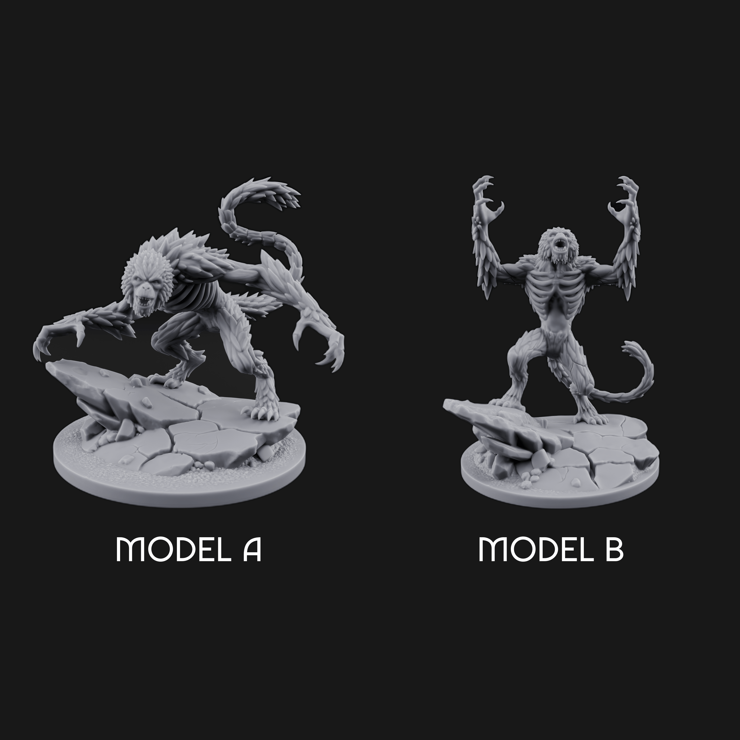 Snarling On Stone Barghest Beasts