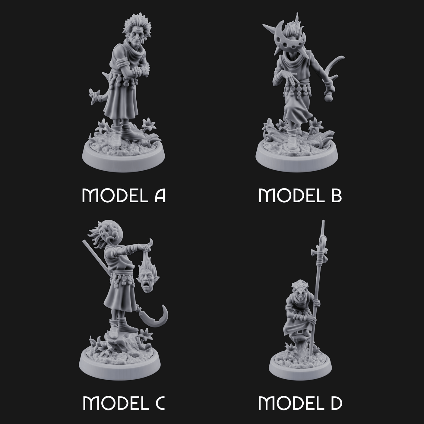 Whispering Wickedness Human Cultist Miniature for Dungeons and Dragons, Pathfinder or other TTRPGs