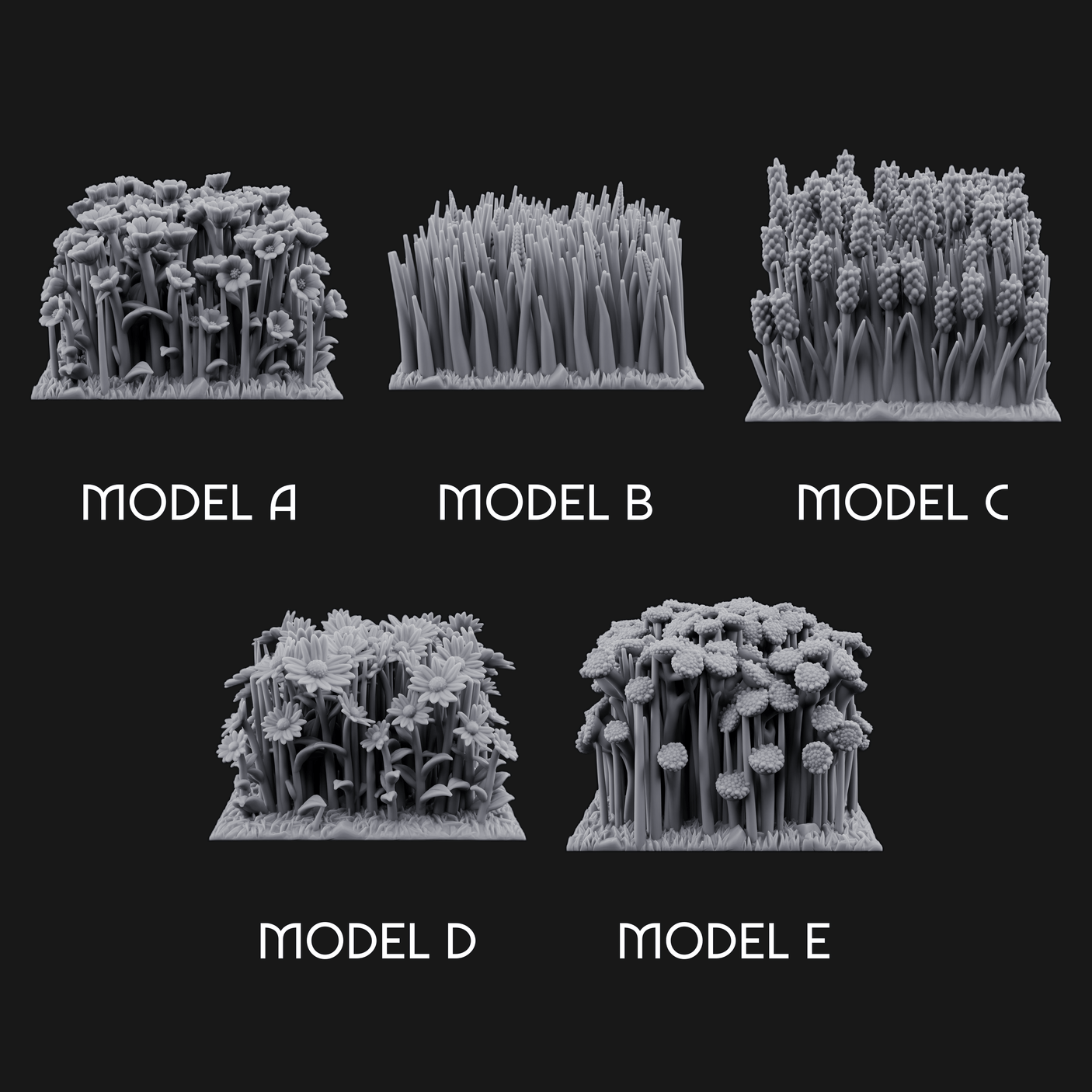 Cultivated Wildflower Meadows Miniature for Dungeons and Dragons, Pathfinder or other TTRPGs