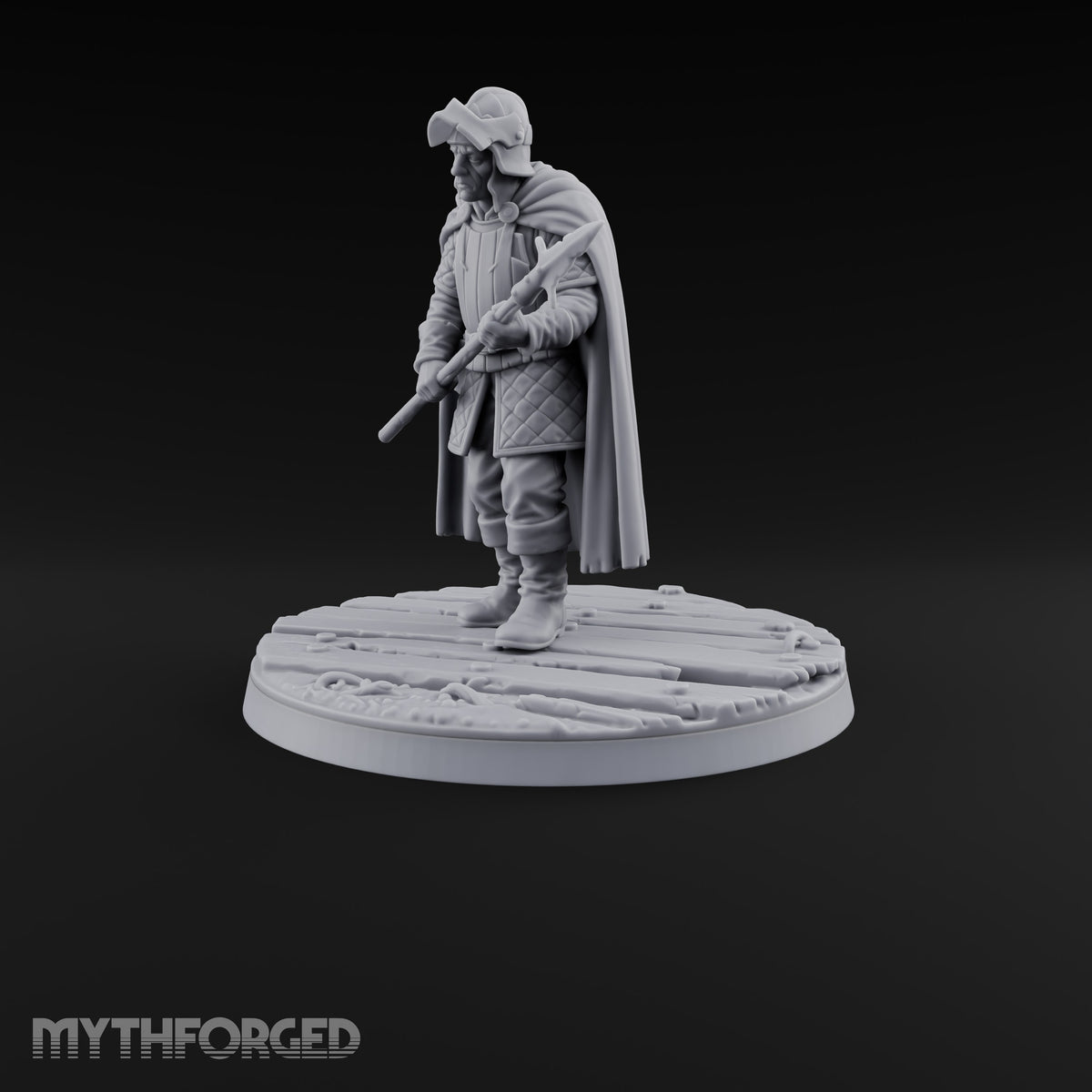 Holding the Line Human Guard A Miniature for Dungeons and Dragons, Pathfinder or other TTRPGs