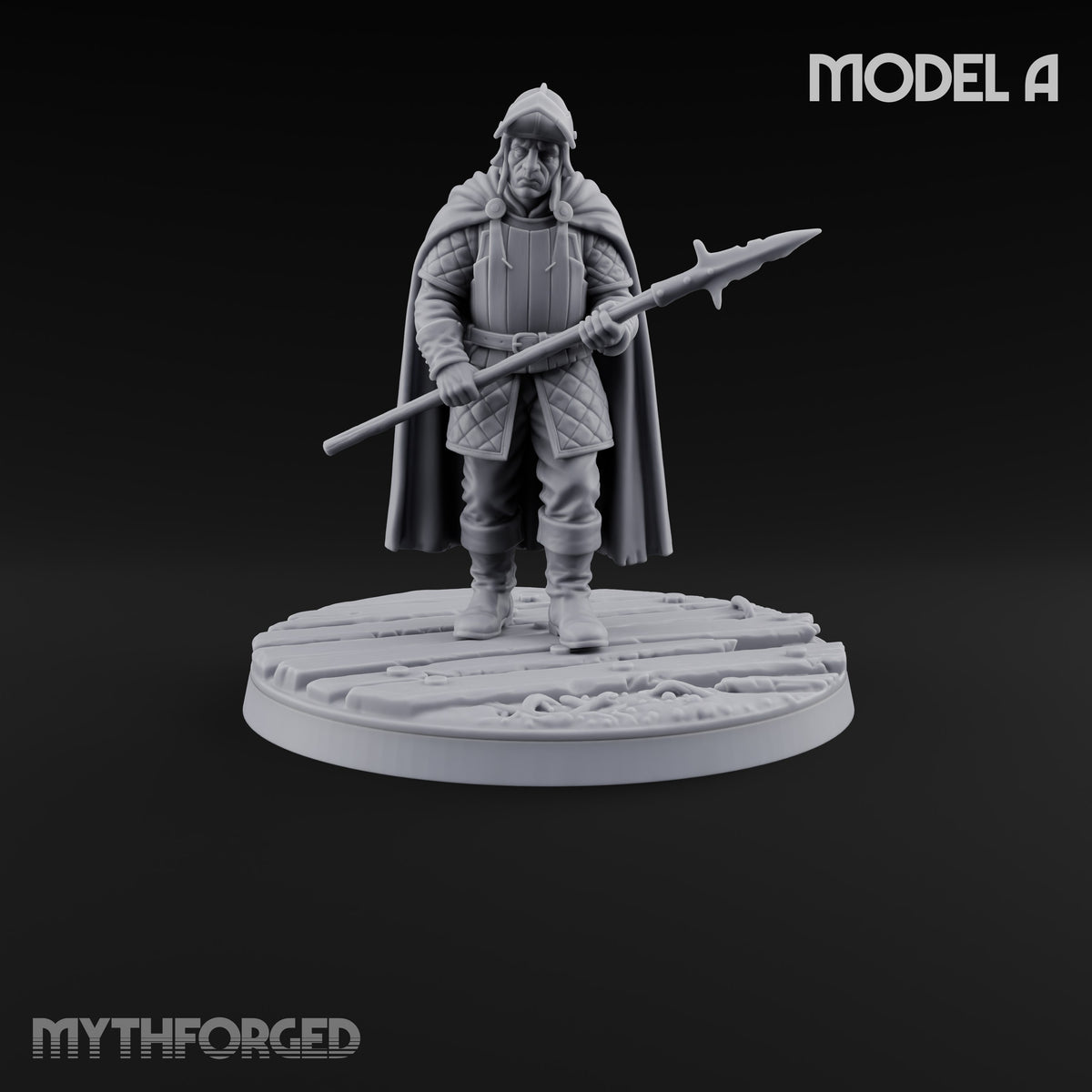 Holding the Line Human Guard A Miniature for Dungeons and Dragons, Pathfinder or other TTRPGs
