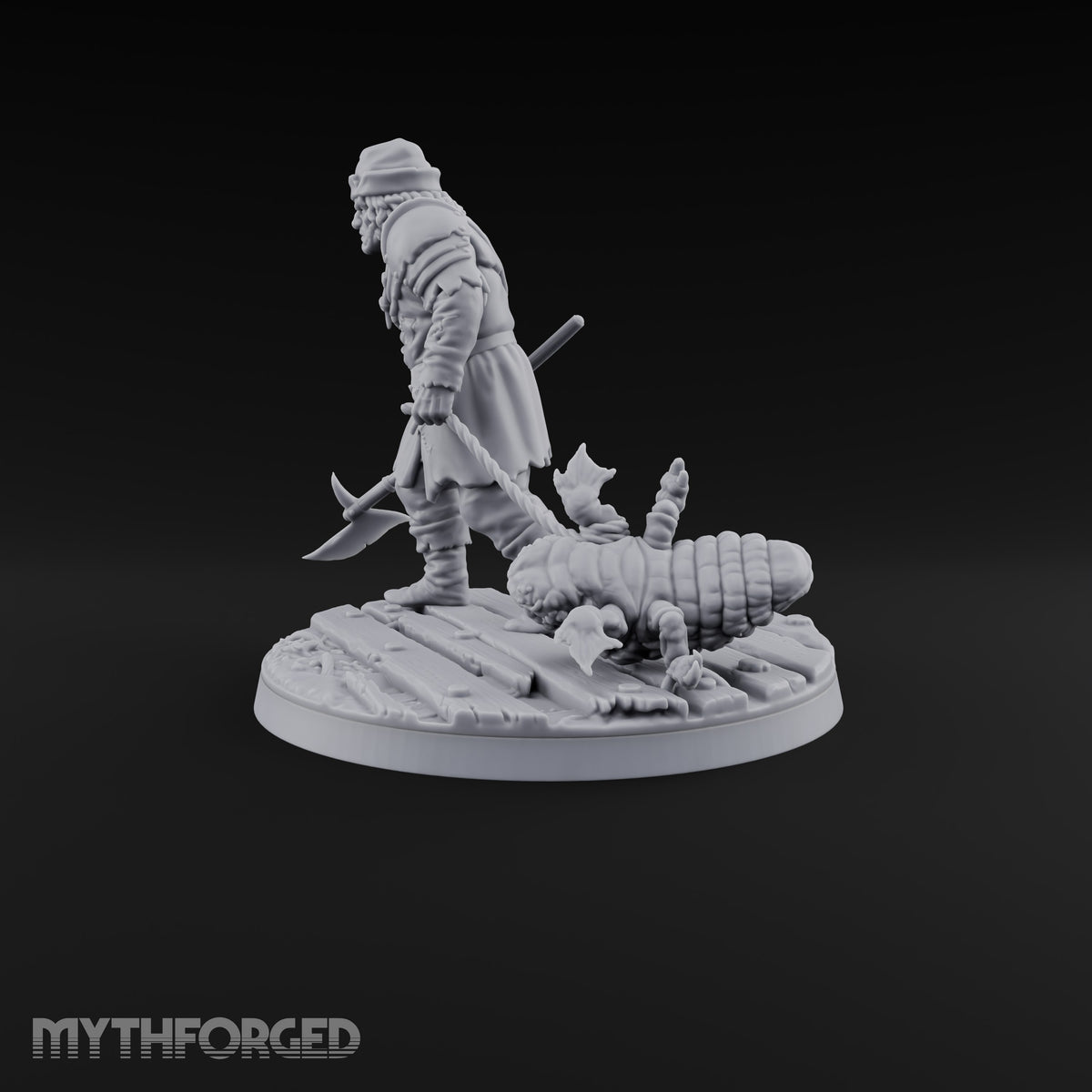 Holding the Line Human Guard G Miniature for Dungeons and Dragons, Pathfinder or other TTRPGs