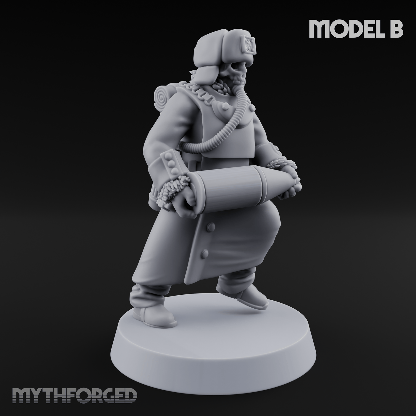 Munitions Running Human Guardsmen Miniature for Dungeons and Dragons, Pathfinder or other TTRPGs