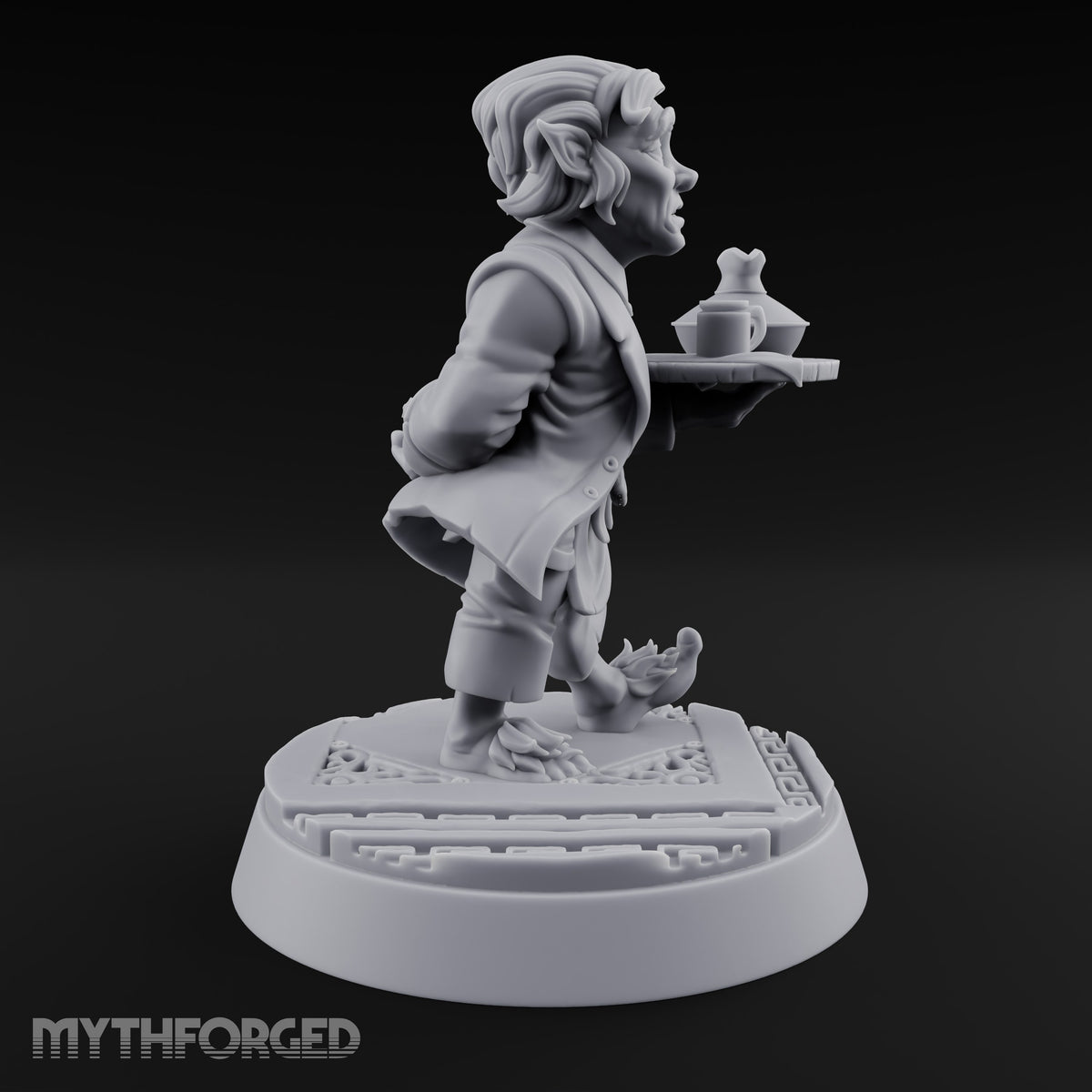 Dues Collected, Tea Poured Human and Halfling Guild Staff — C