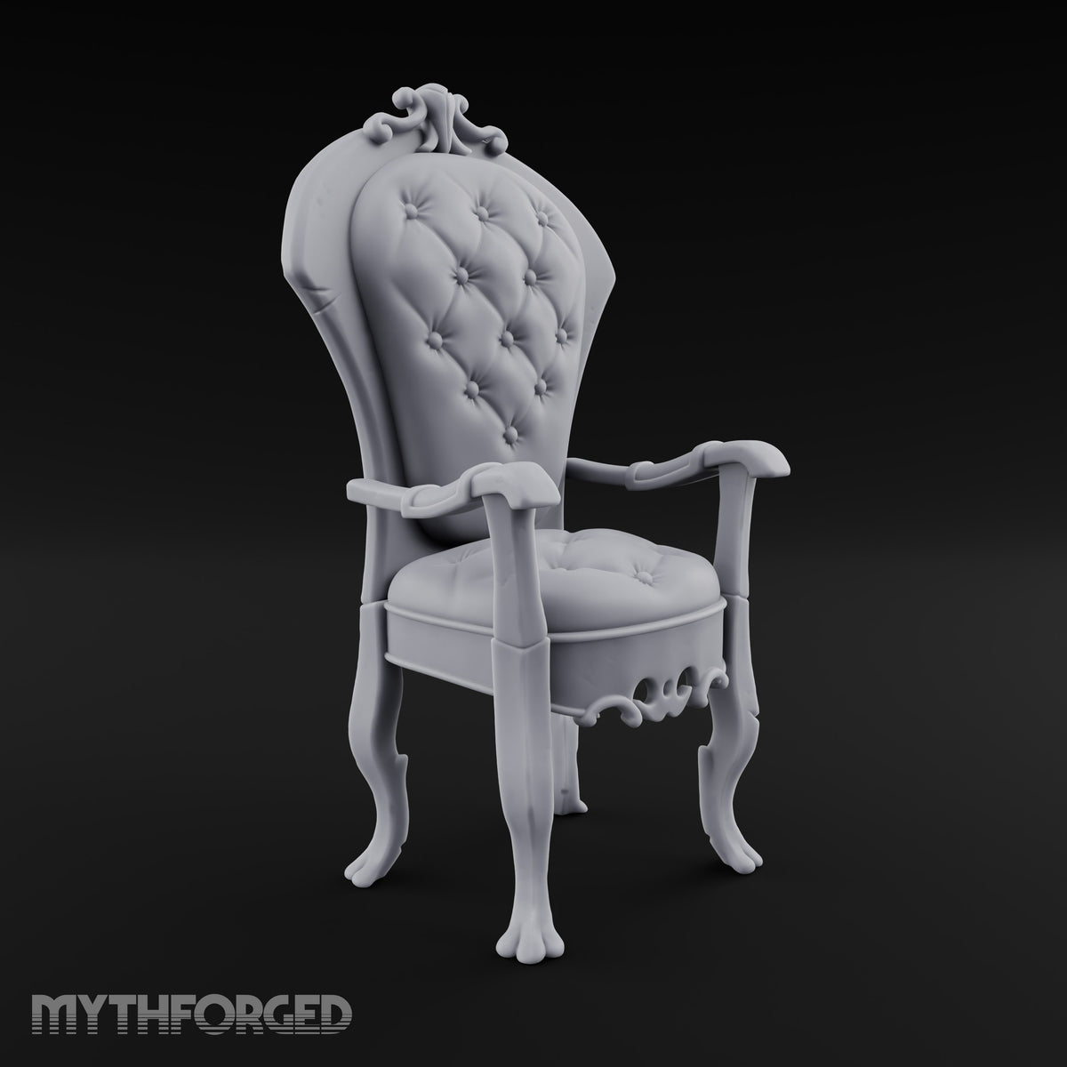 Button Count Exceeds Staff Count Ornate Tufted Armchair