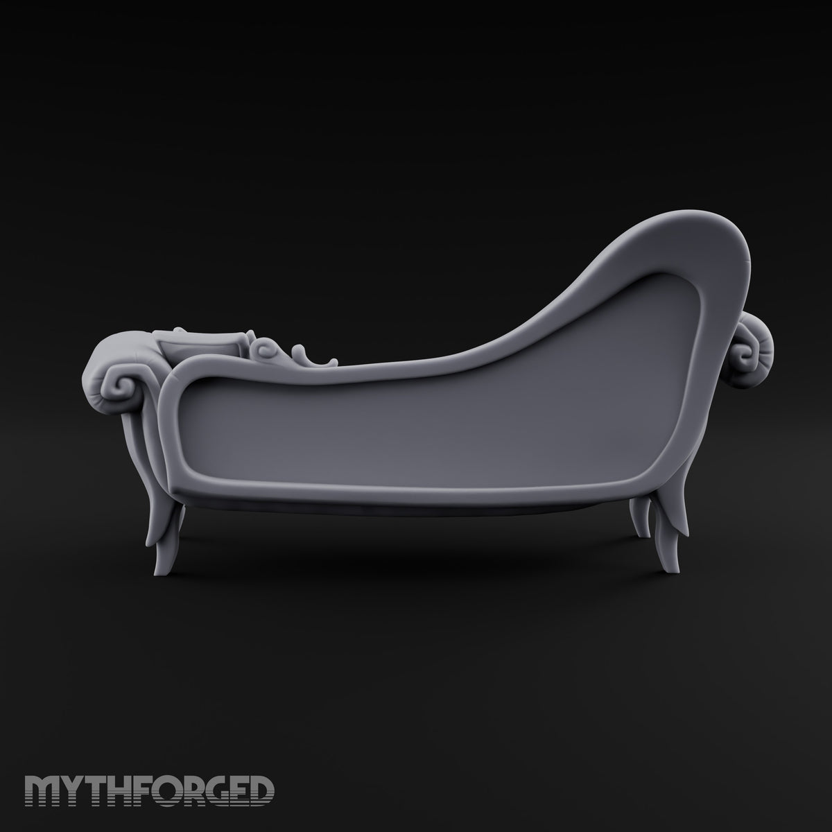 Chapter Left Open, Owner Gone Ornate Tufted Chaise Lounge