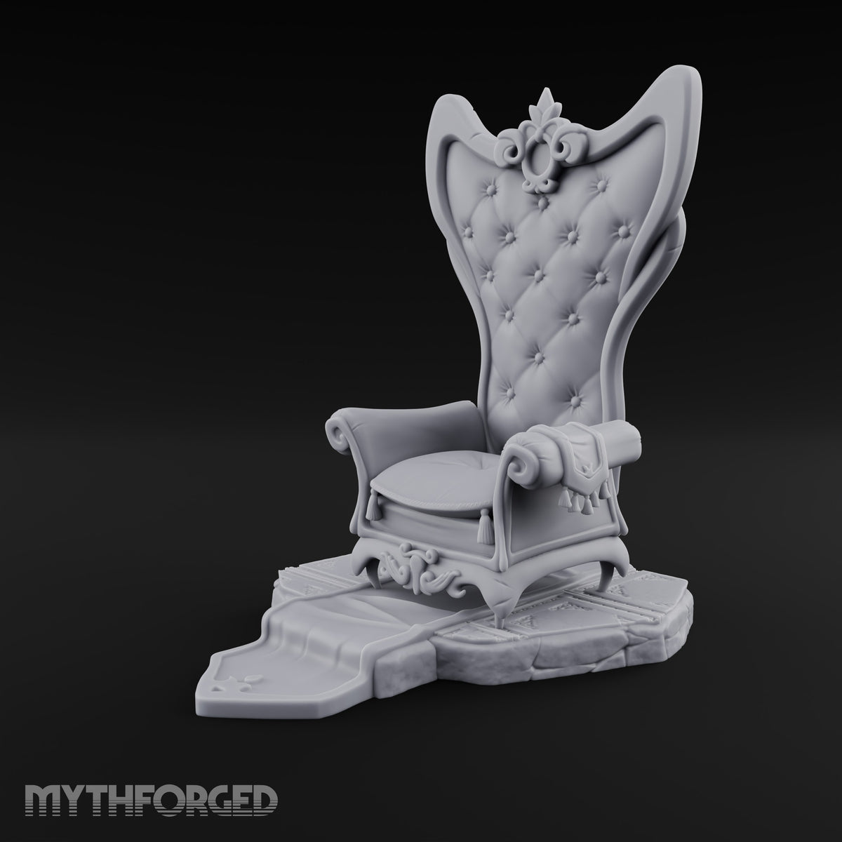 Vacant, but Still Reserved Ornate Tufted Throne