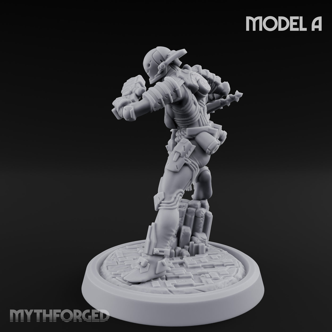 Gun Running Goblin Trooper A Miniature for Dungeons and Dragons, Pathfinder or other TTRPGs