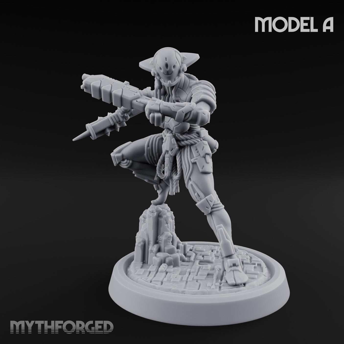 Gun Running Goblin Trooper A Miniature for Dungeons and Dragons, Pathfinder or other TTRPGs
