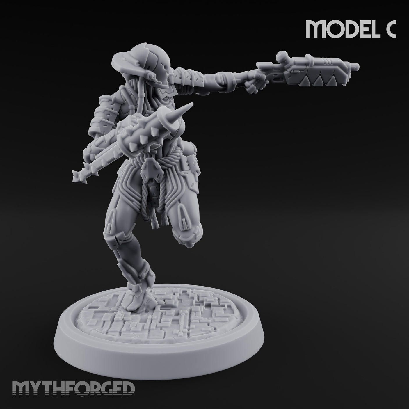 Gun Running Goblin Trooper C Miniature for Dungeons and Dragons, Pathfinder or other TTRPGs